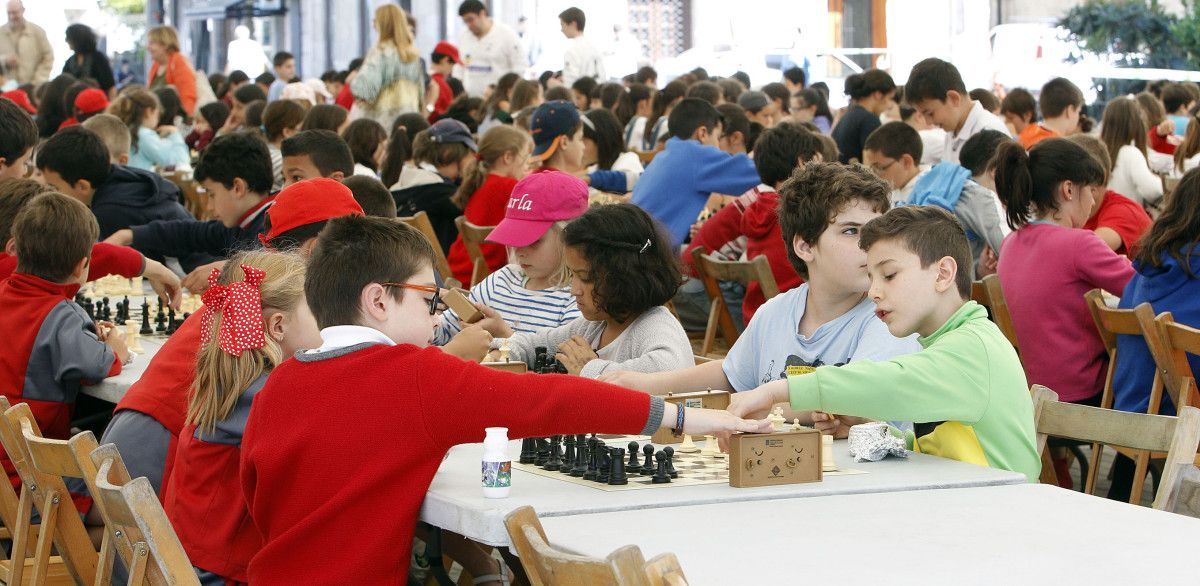 Xadrez na Rúa organizado pola Escola Xadrez Pontevedra