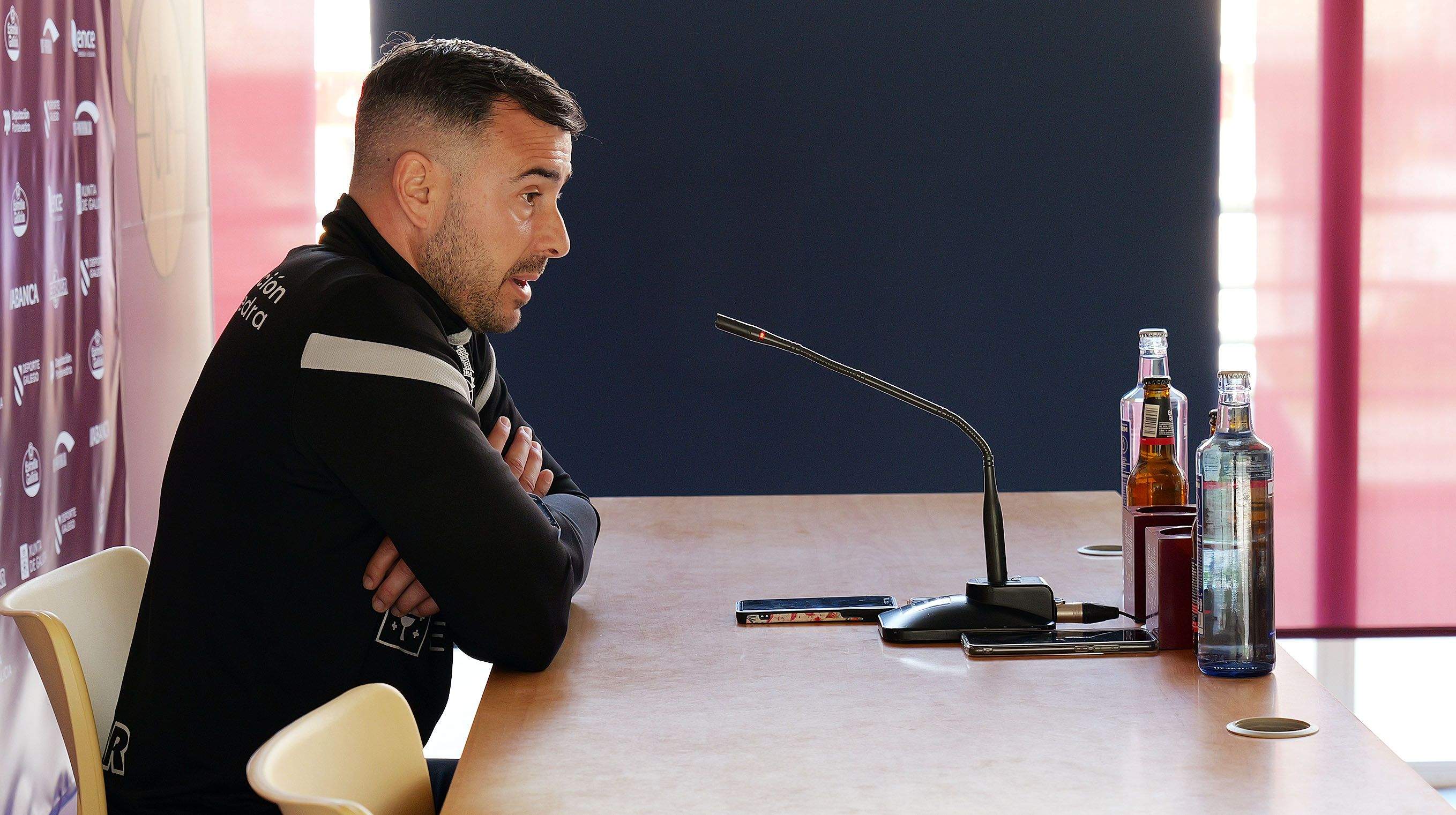 Yago Iglesias, na rolda de prensa antes do partido ante o Salamanca