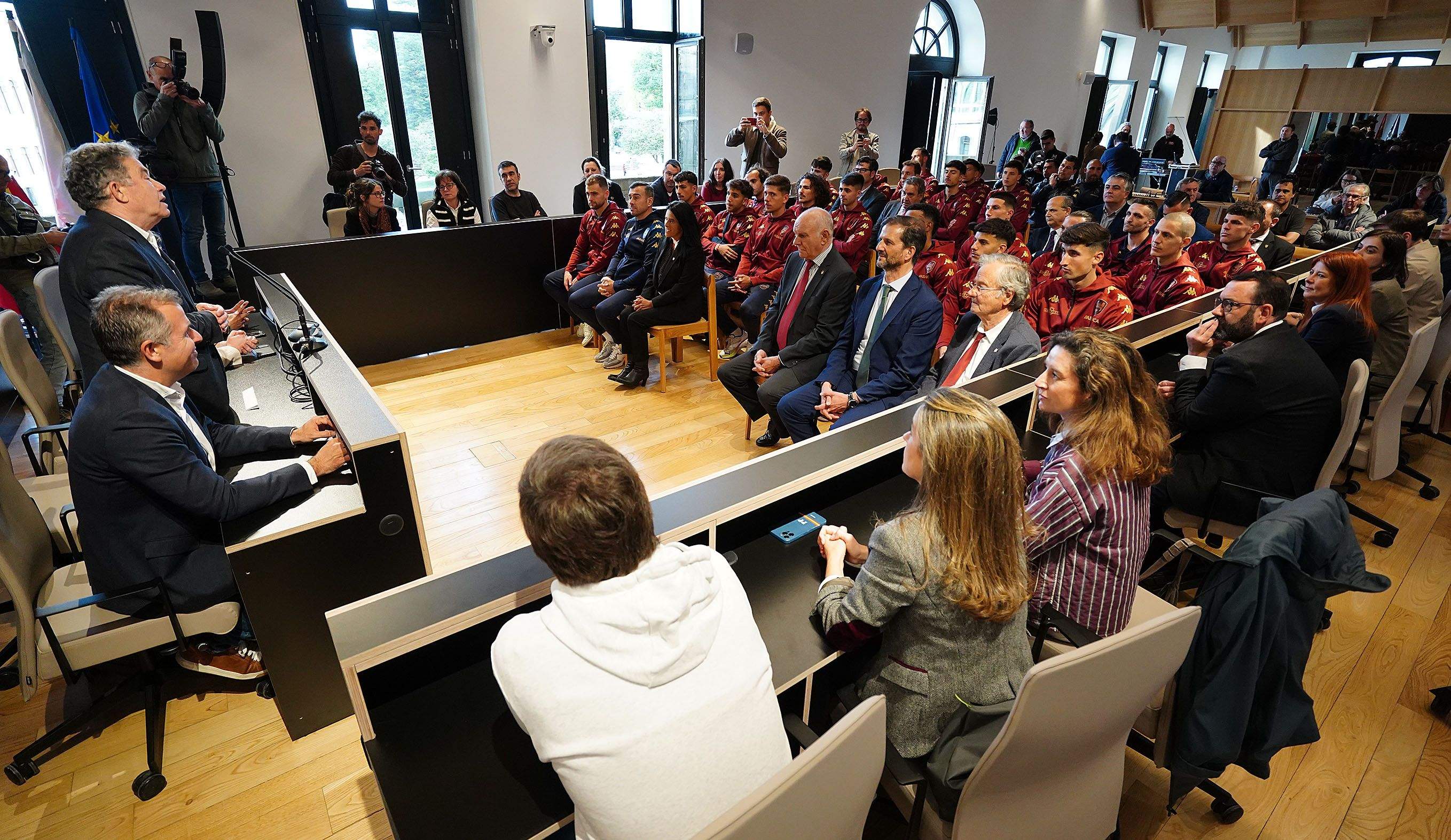 Recepción al Pontevedra CF en la Casa Consistorial Recepción al Pontevedra CF en la Casa Consistorial