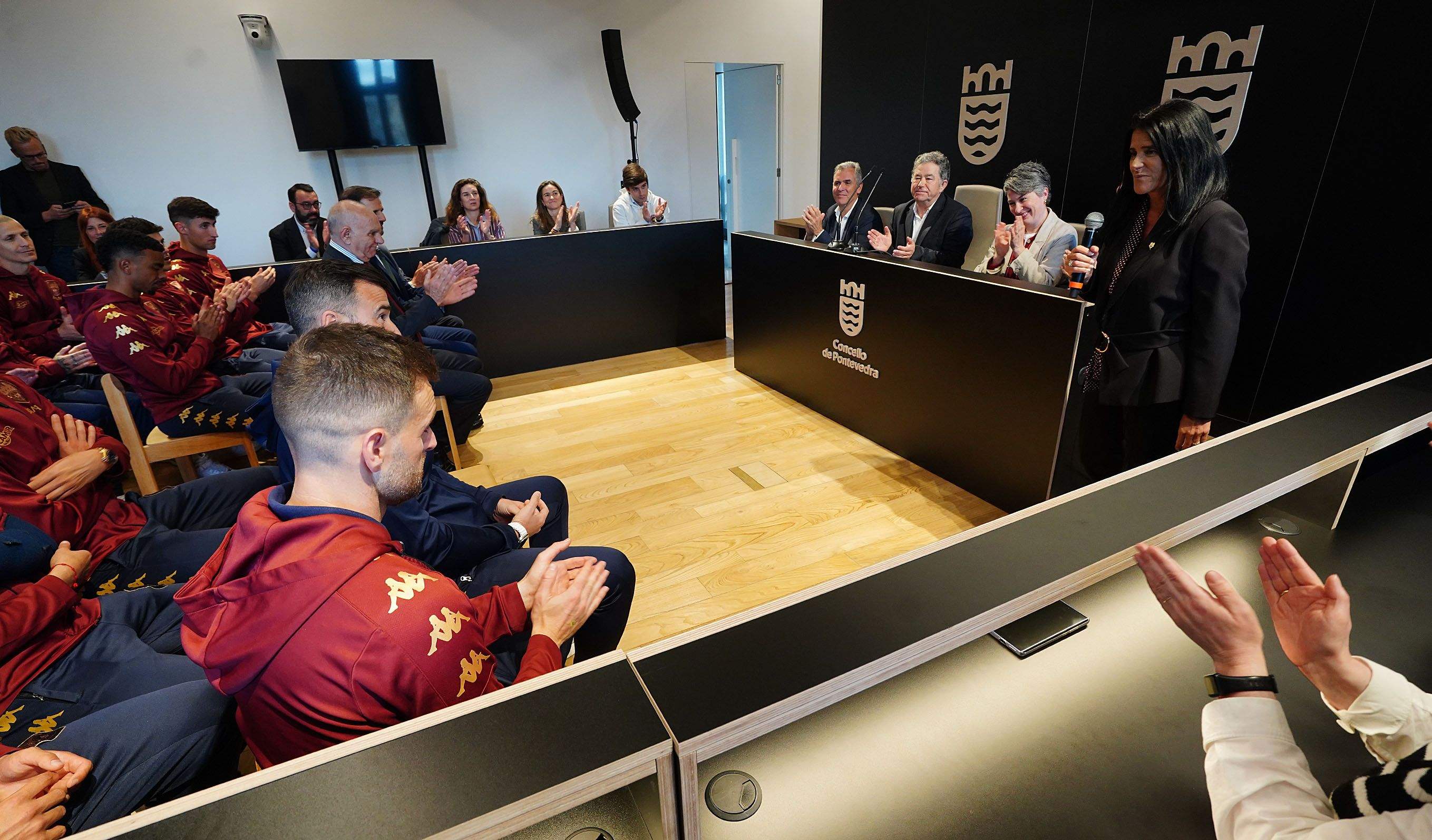 Recepción al Pontevedra CF en la Casa Consistorial Recepción al Pontevedra CF en la Casa Consistorial