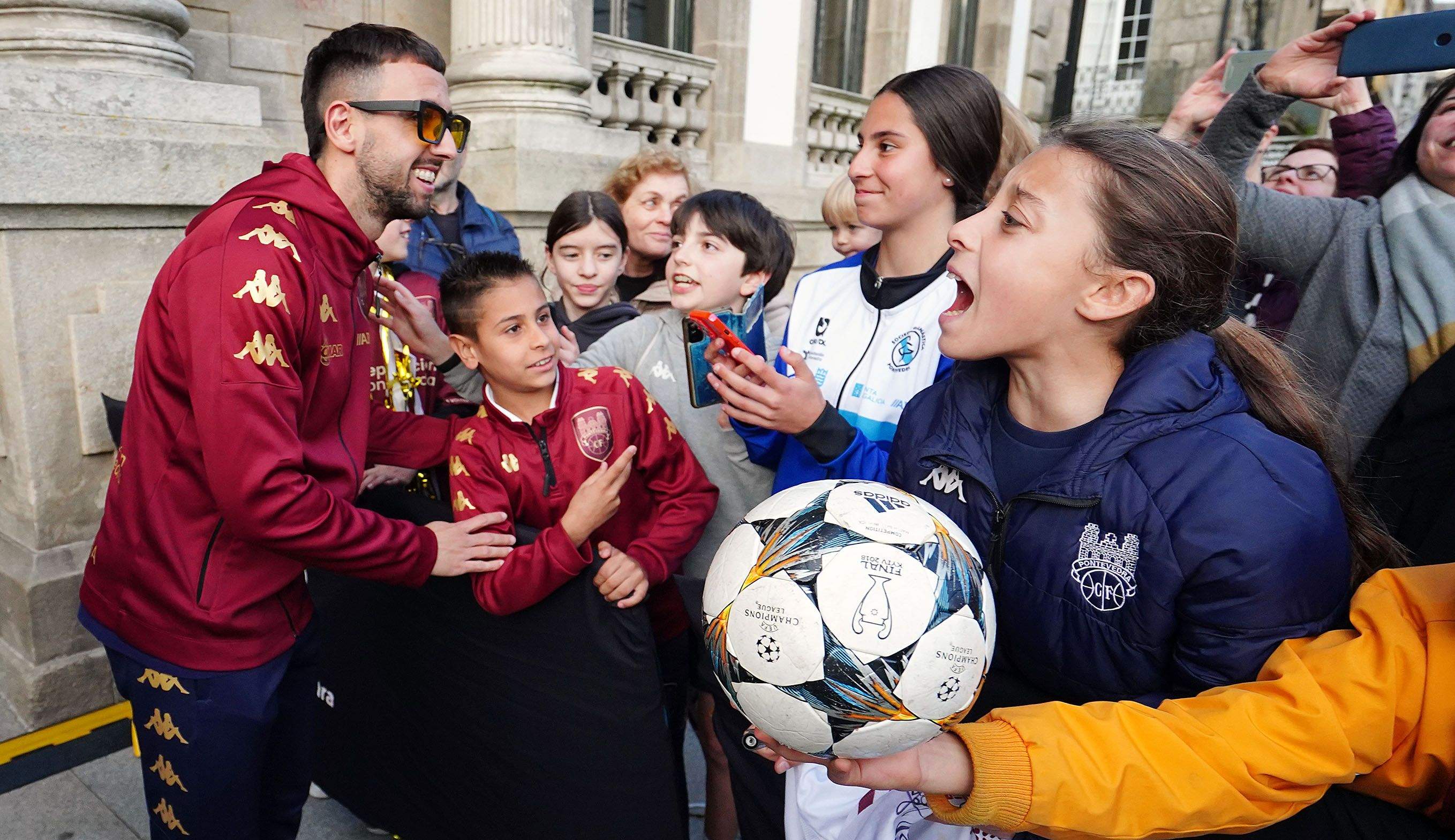 Recepción al Pontevedra CF en la Casa Consistorial Recepción al Pontevedra CF en la Casa Consistorial