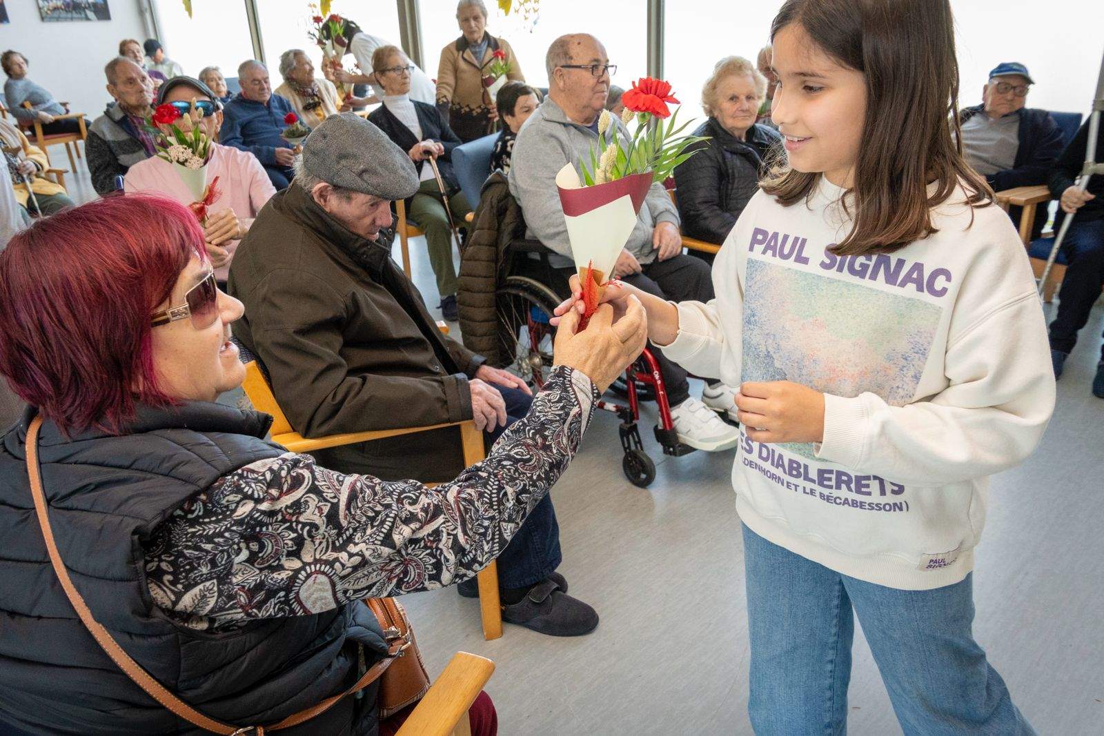 Escolares de Portonovo conmemoran o Día do Libro no centro de día de Sanxenxo