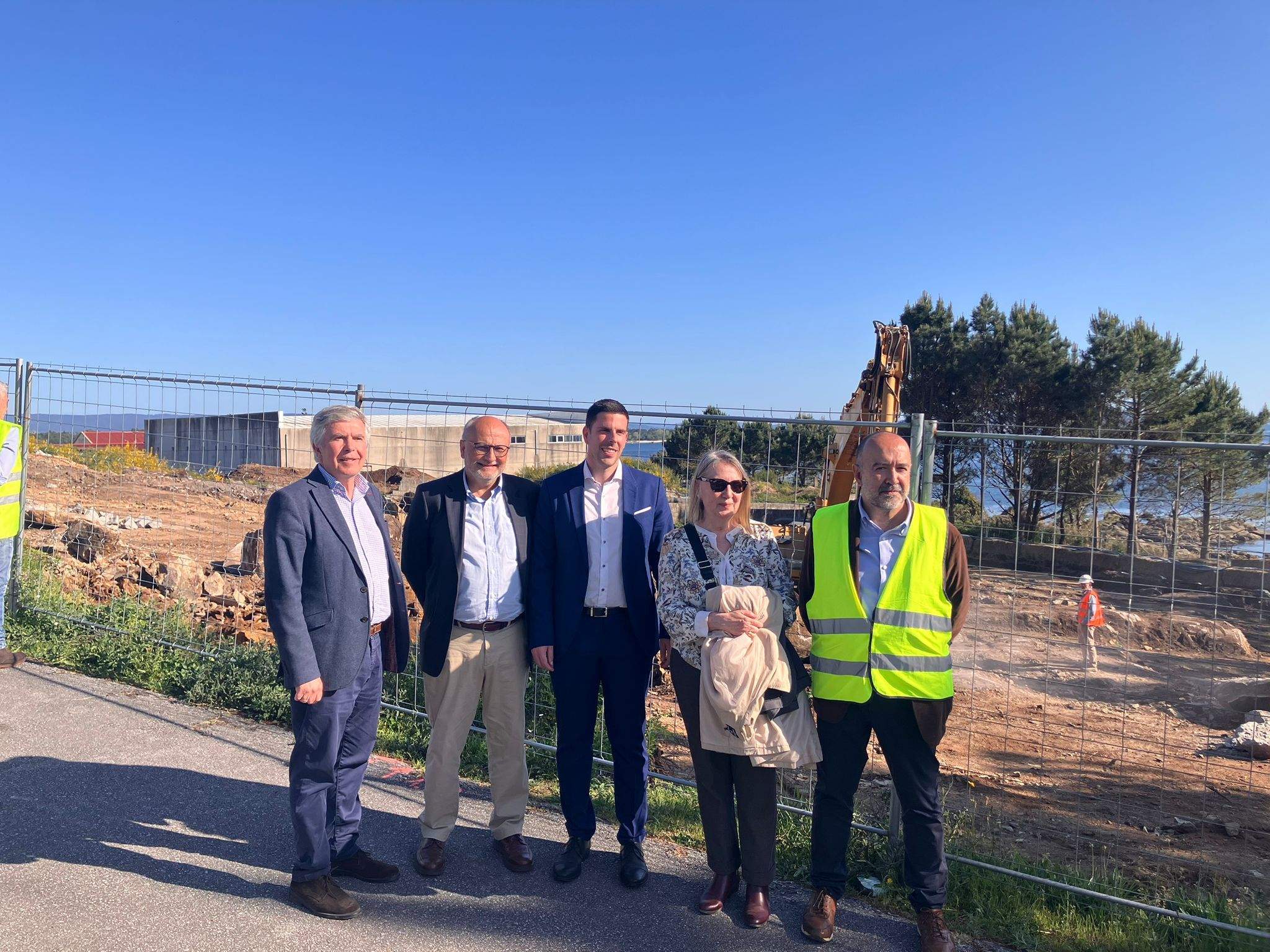 Visita a las obras de la depuradora de A Illa de Arousa