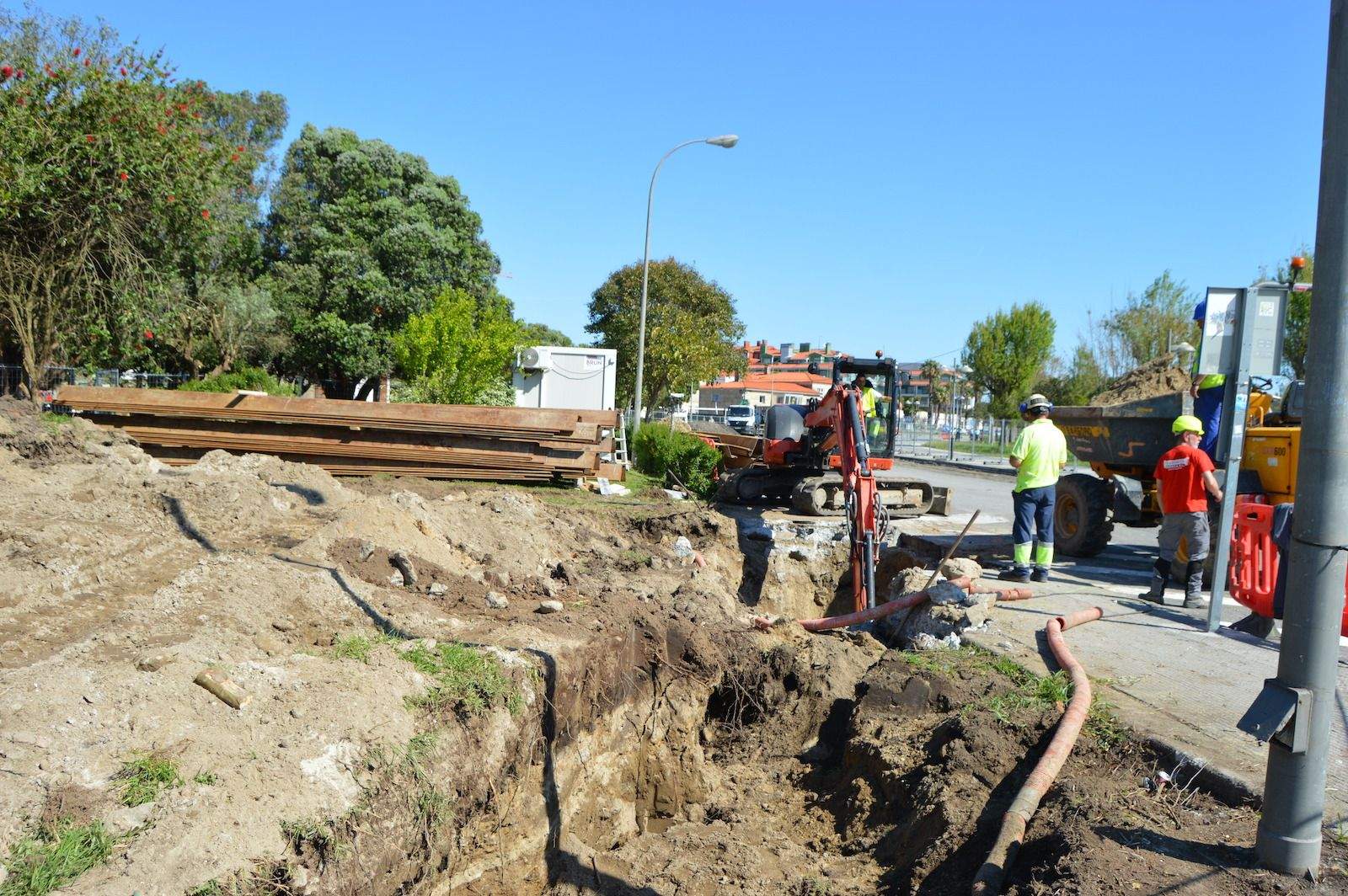 Obras de mejora del bombeo de Portonovo