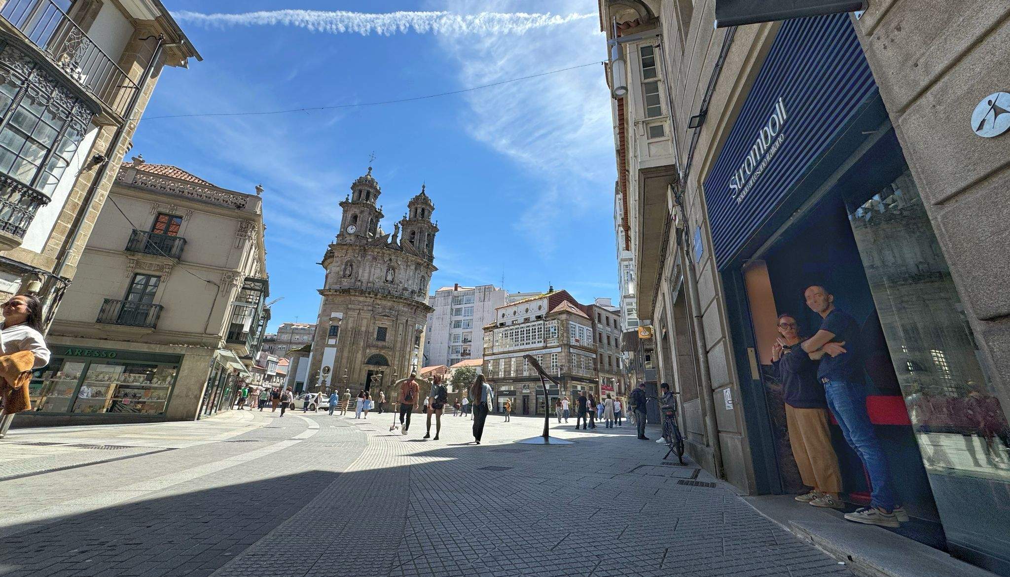 Pontevedra, durante o apagamento xeneralizado da rede eléctrica