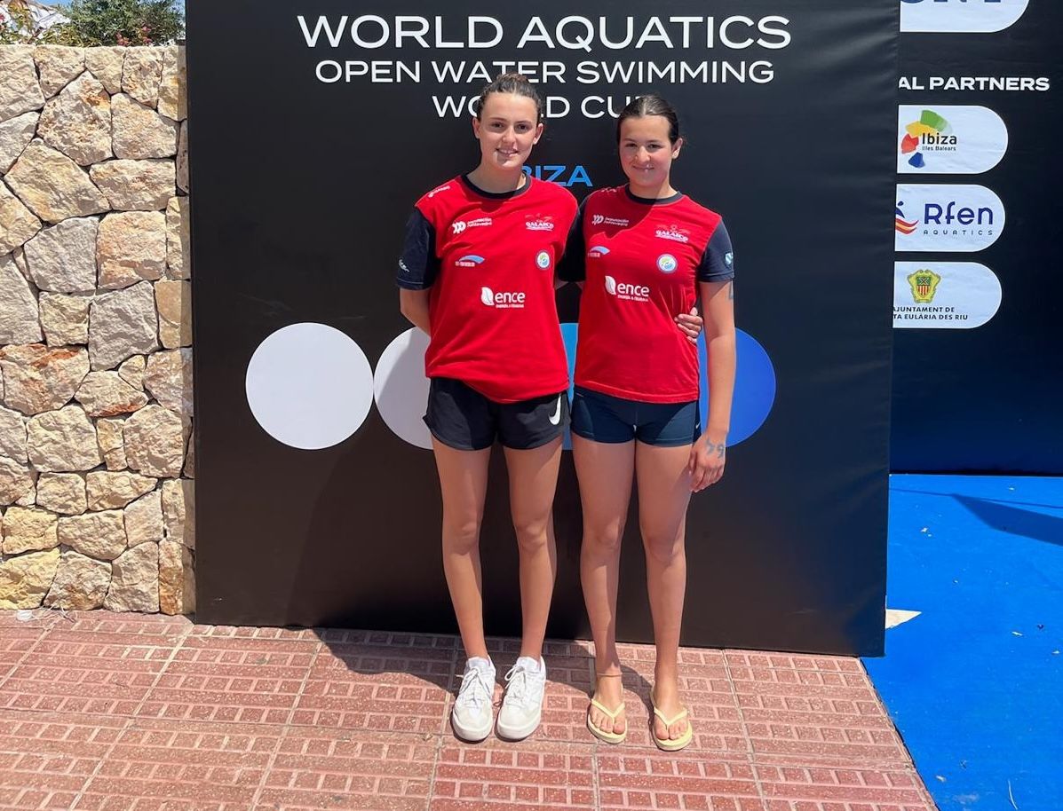 Sofía Barros e Alba Castro, na Copa do Mundo de Augas Abertas de Eivissa