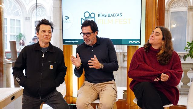 Ángel Sánchez, Abel Gallego e María Ruiz-Falcó