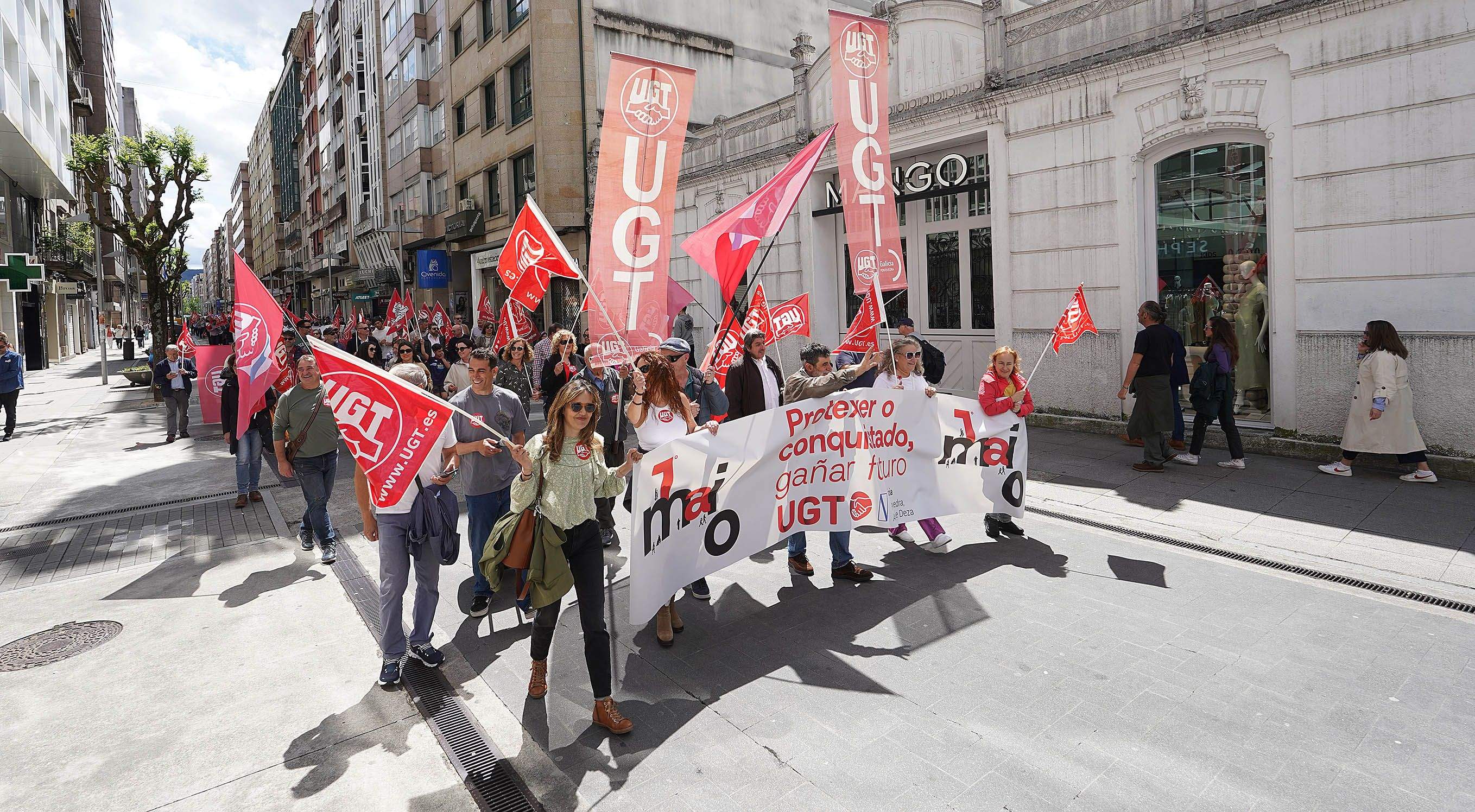 Manifestación de UGT o 1 de maio de 2025