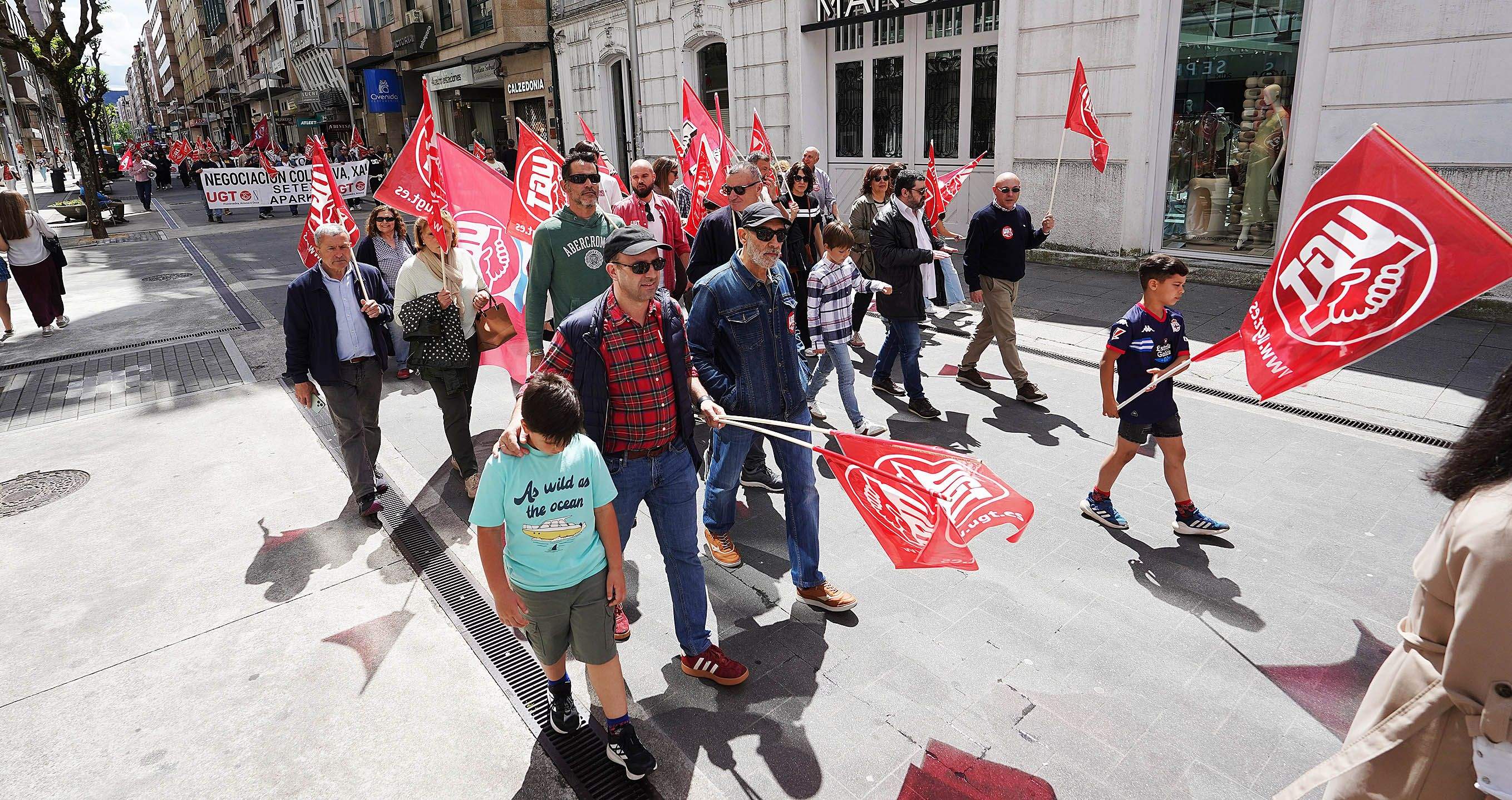 Manifestación de UGT o 1 de maio de 2025