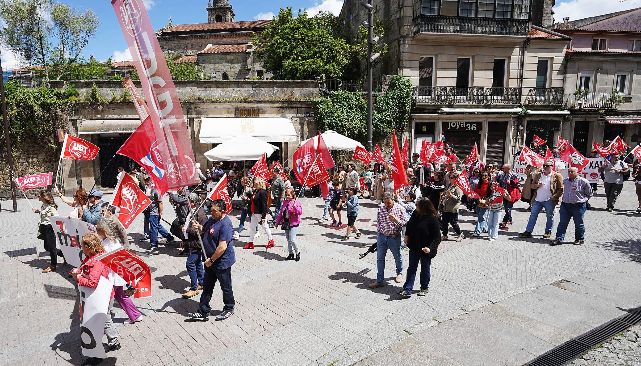 Manifestación de UGT o 1 de maio de 2025