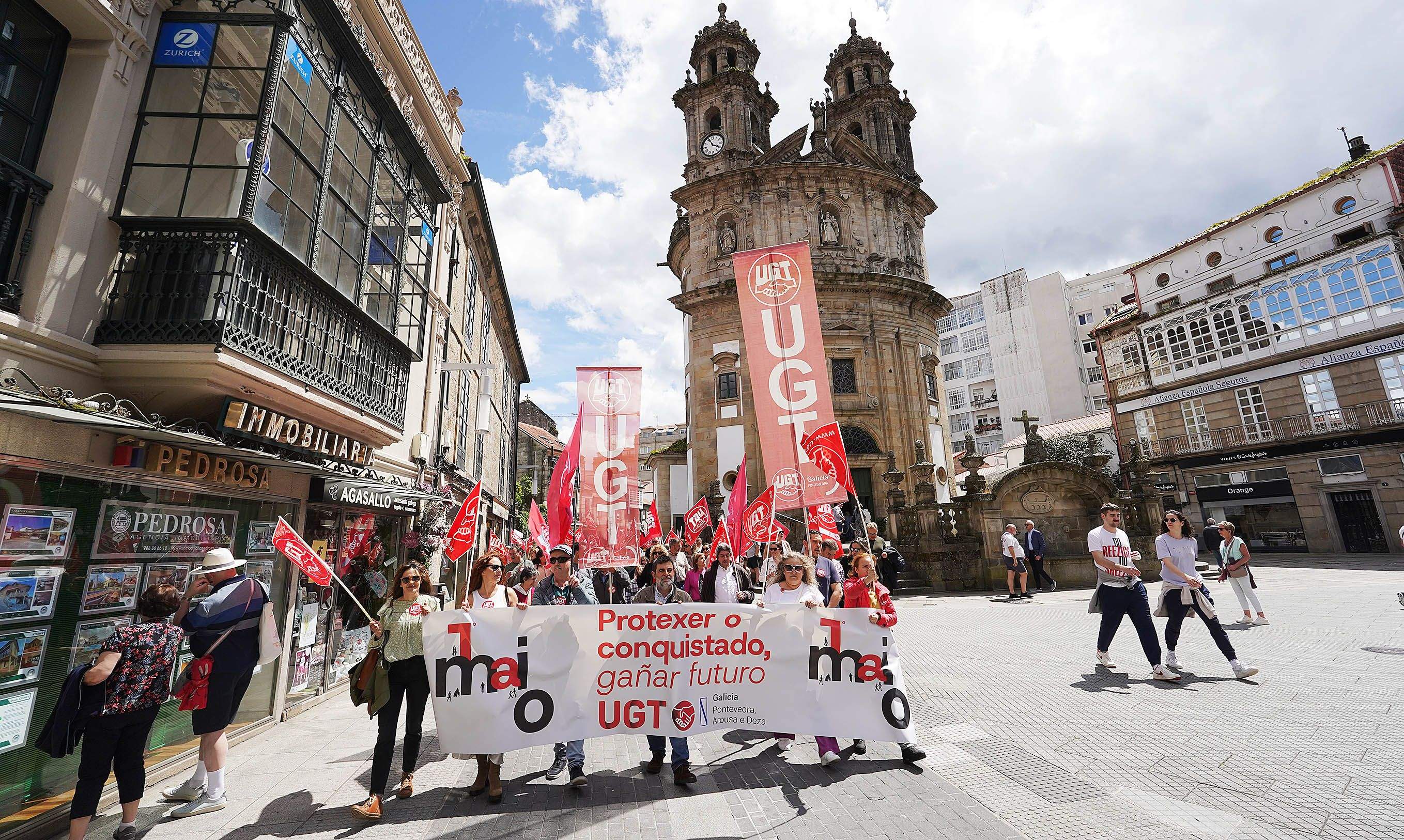 Manifestación de UGT o 1 de maio de 2025
