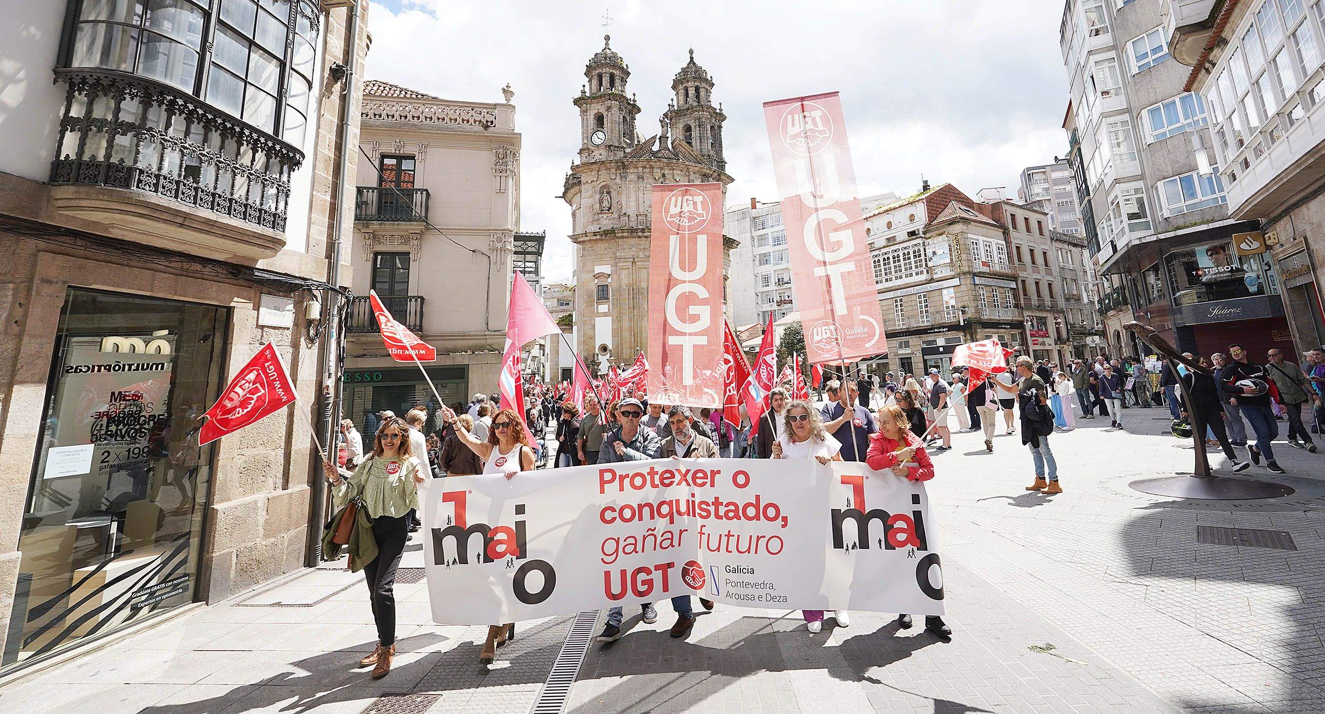 Manifestación de UGT o 1 de maio de 2025
