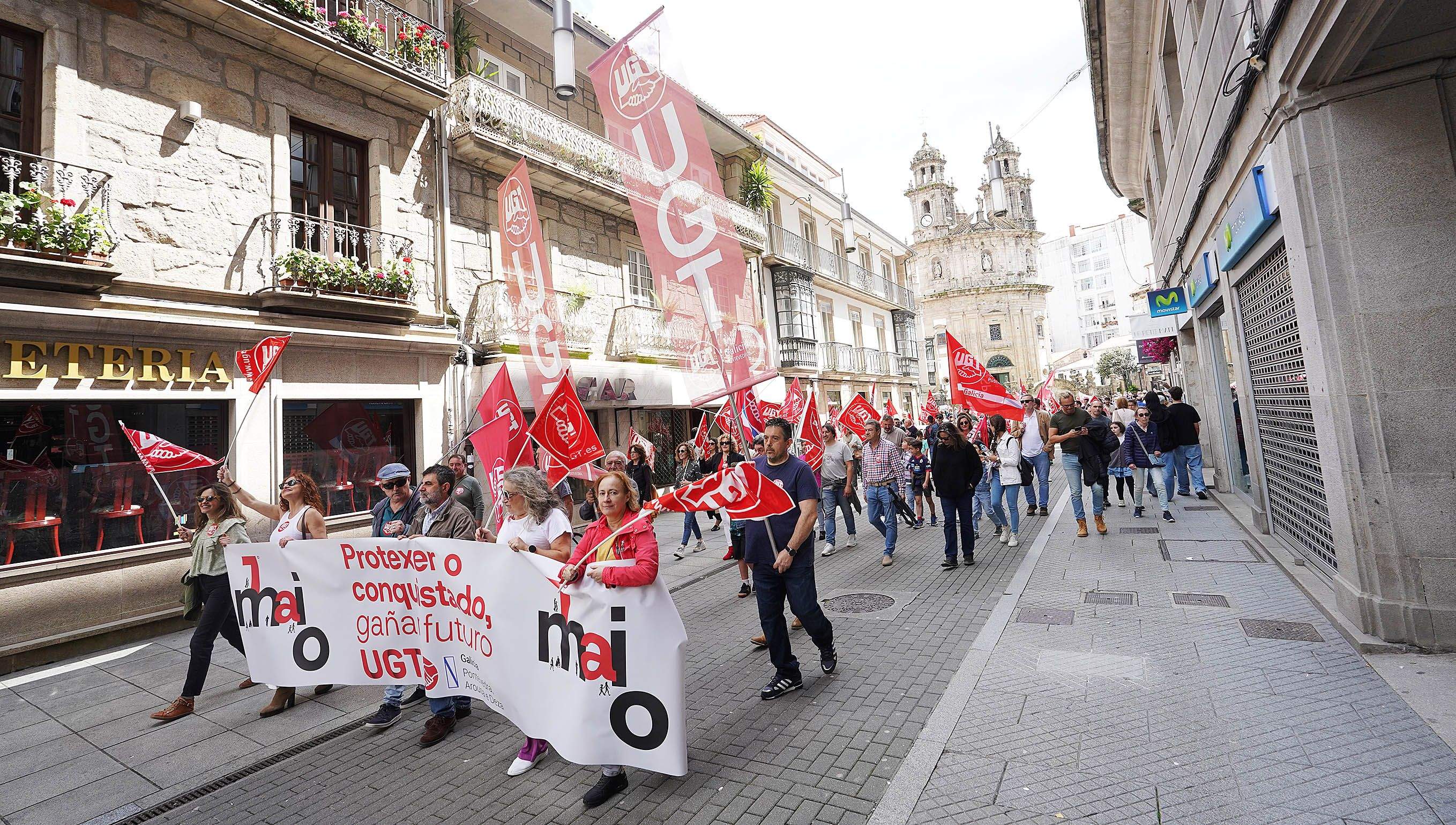 Manifestación de UGT o 1 de maio de 2025