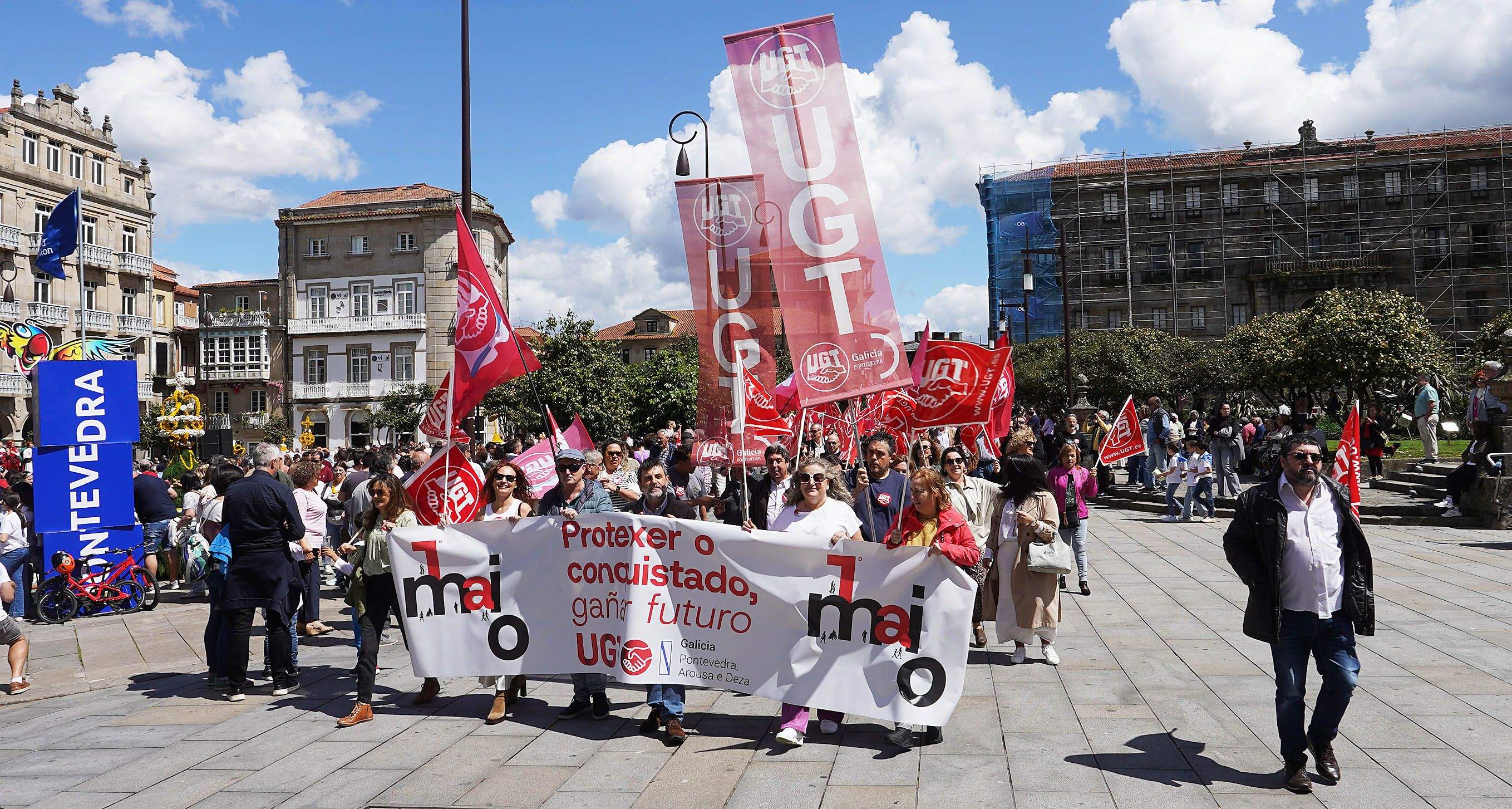 Manifestación de UGT o 1 de maio de 2025