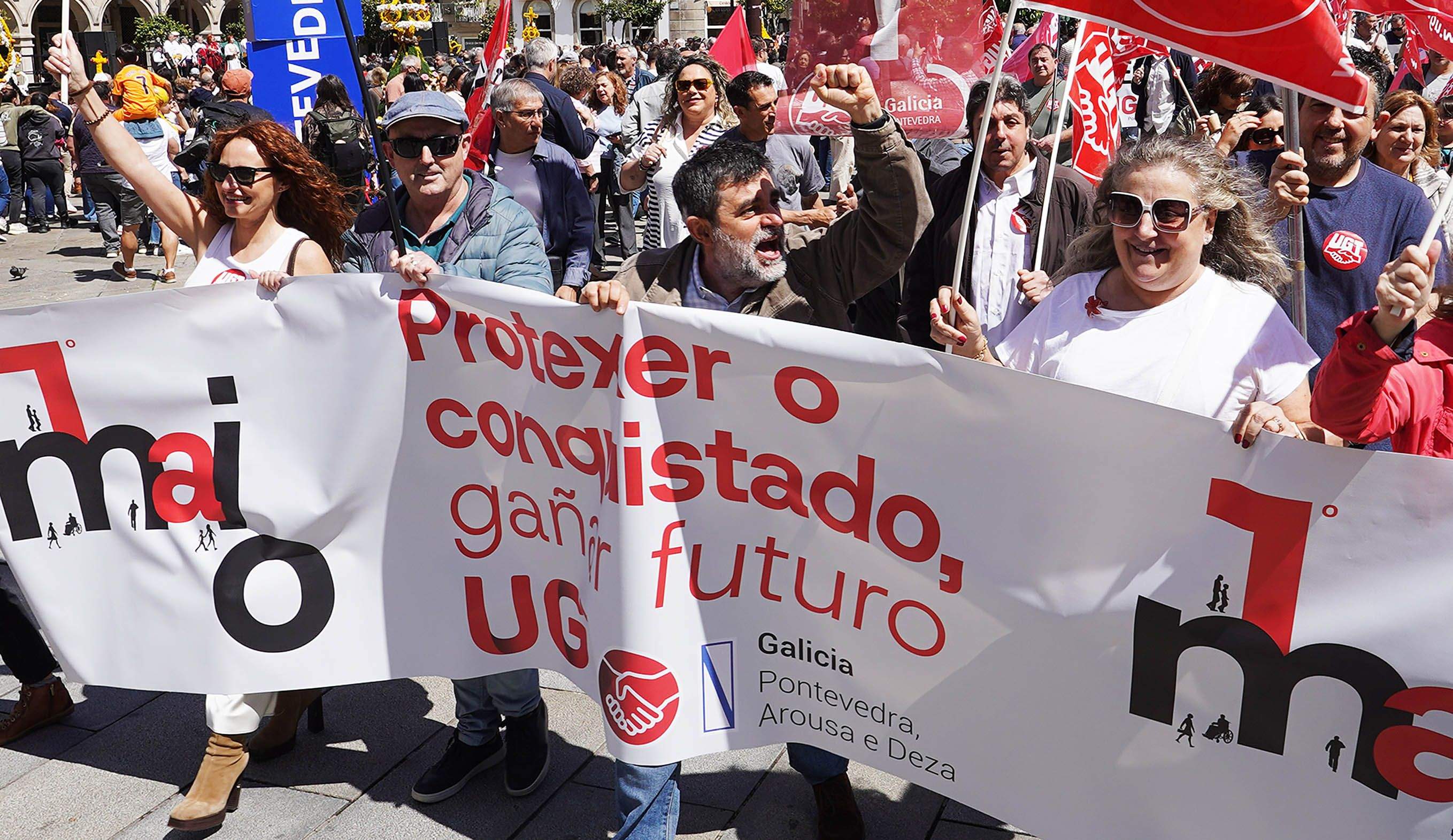 Manifestación de UGT o 1 de maio de 2025