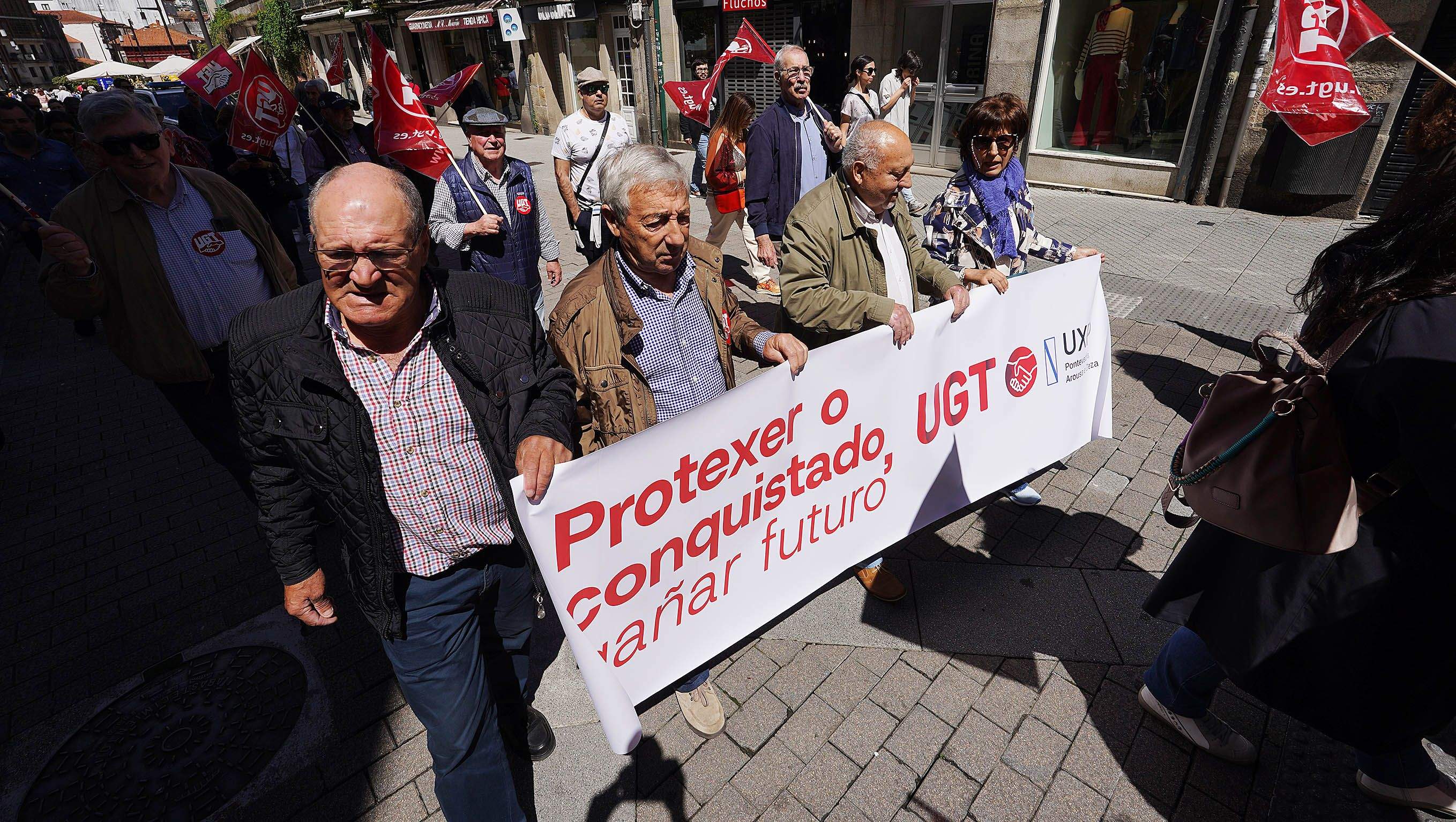 Manifestación de UGT o 1 de maio de 2025