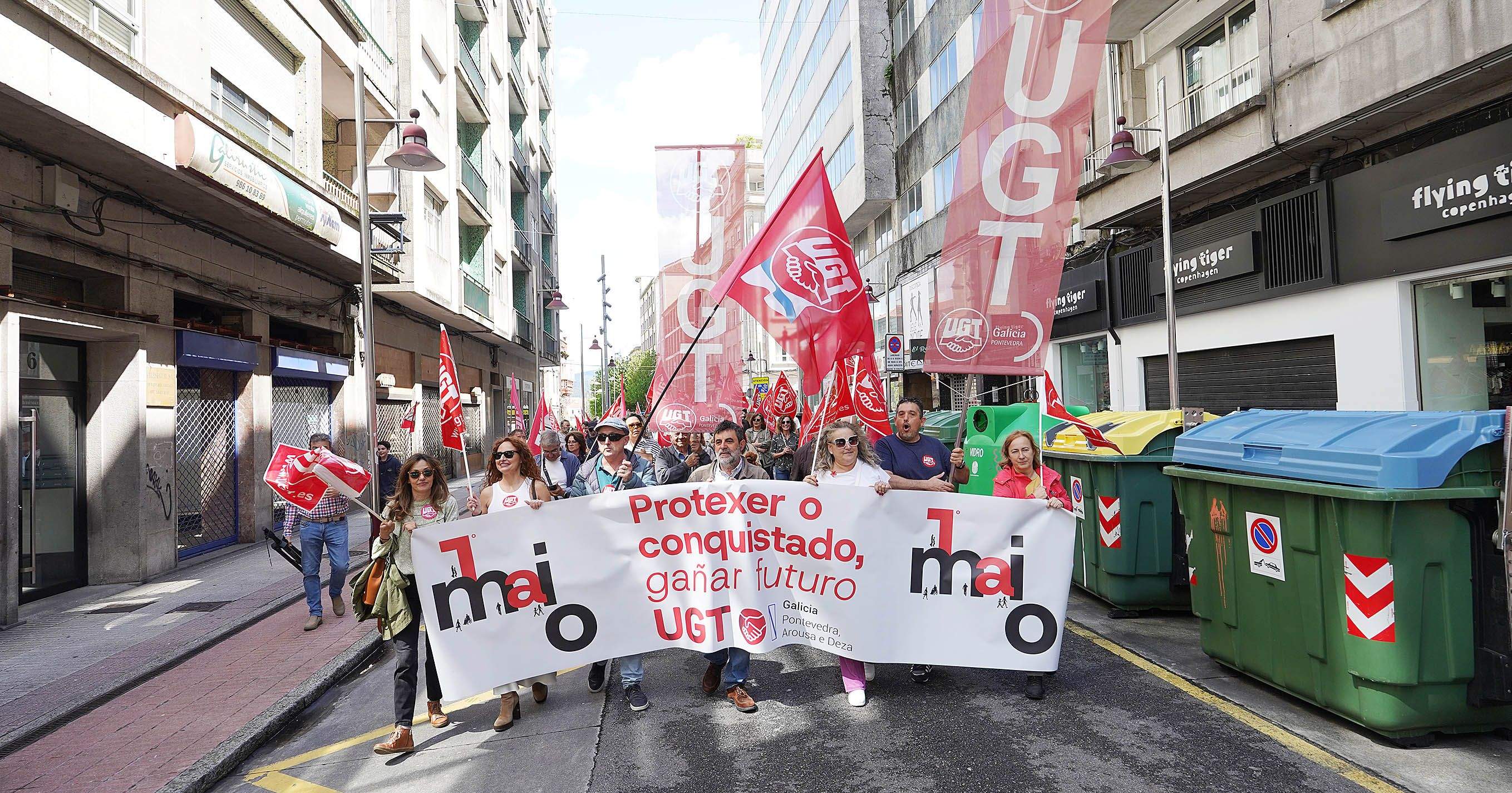 Manifestación de UGT o 1 de maio de 2025