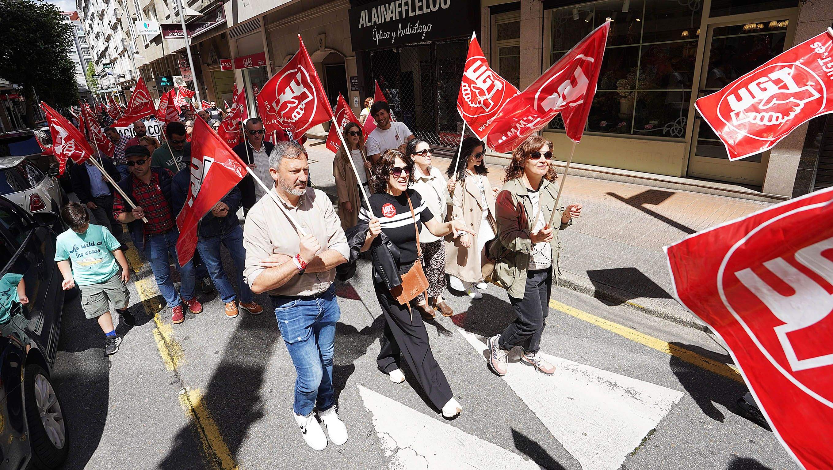 Manifestación de UGT o 1 de maio de 2025