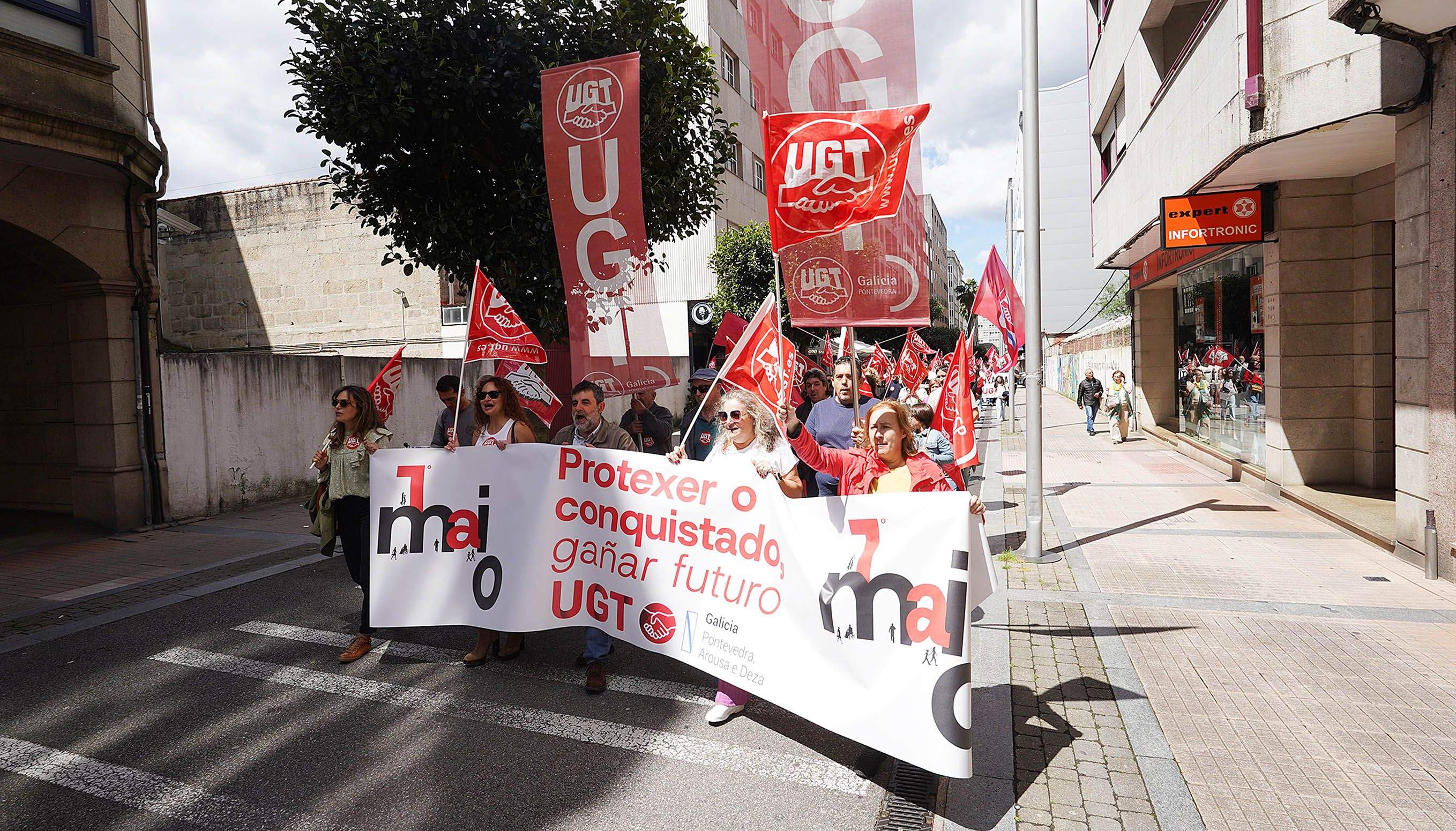 Manifestación de UGT o 1 de maio de 2025