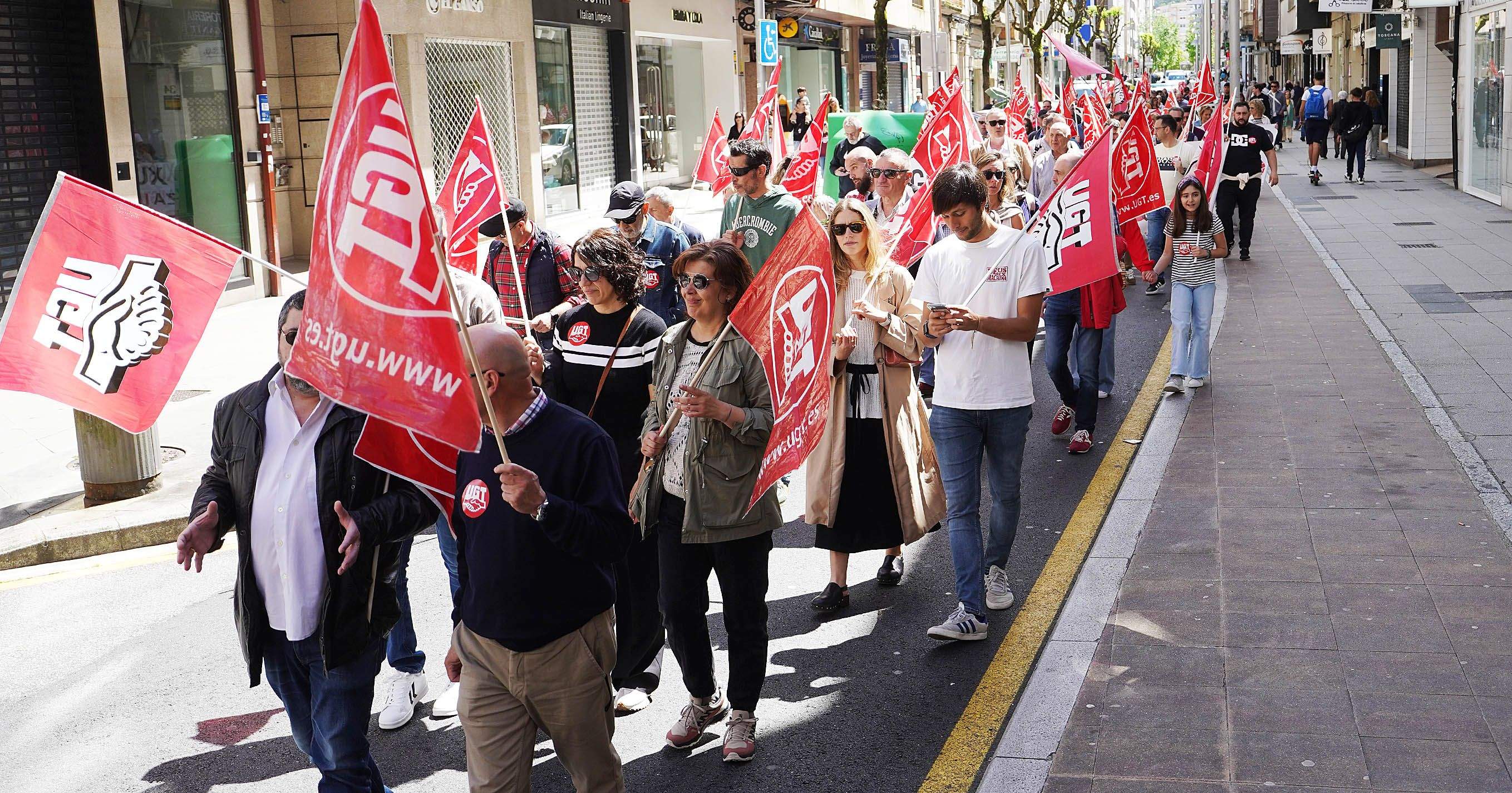 Manifestación de UGT o 1 de maio de 2025