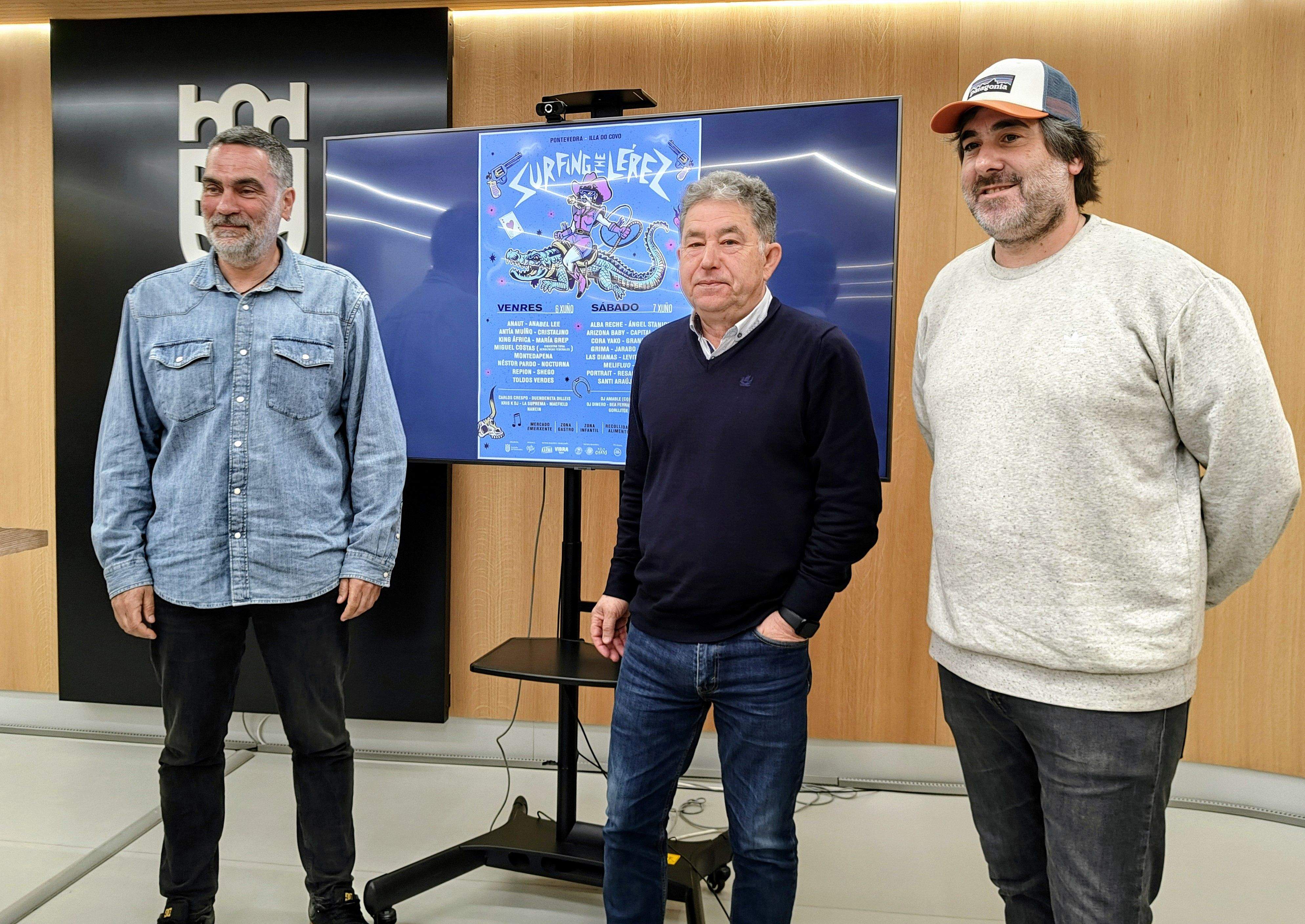 Demetrio Gómez, Miguel Anxo Fernández Lores y Marcos Rivas presentan el Surfing the Lérez 2025