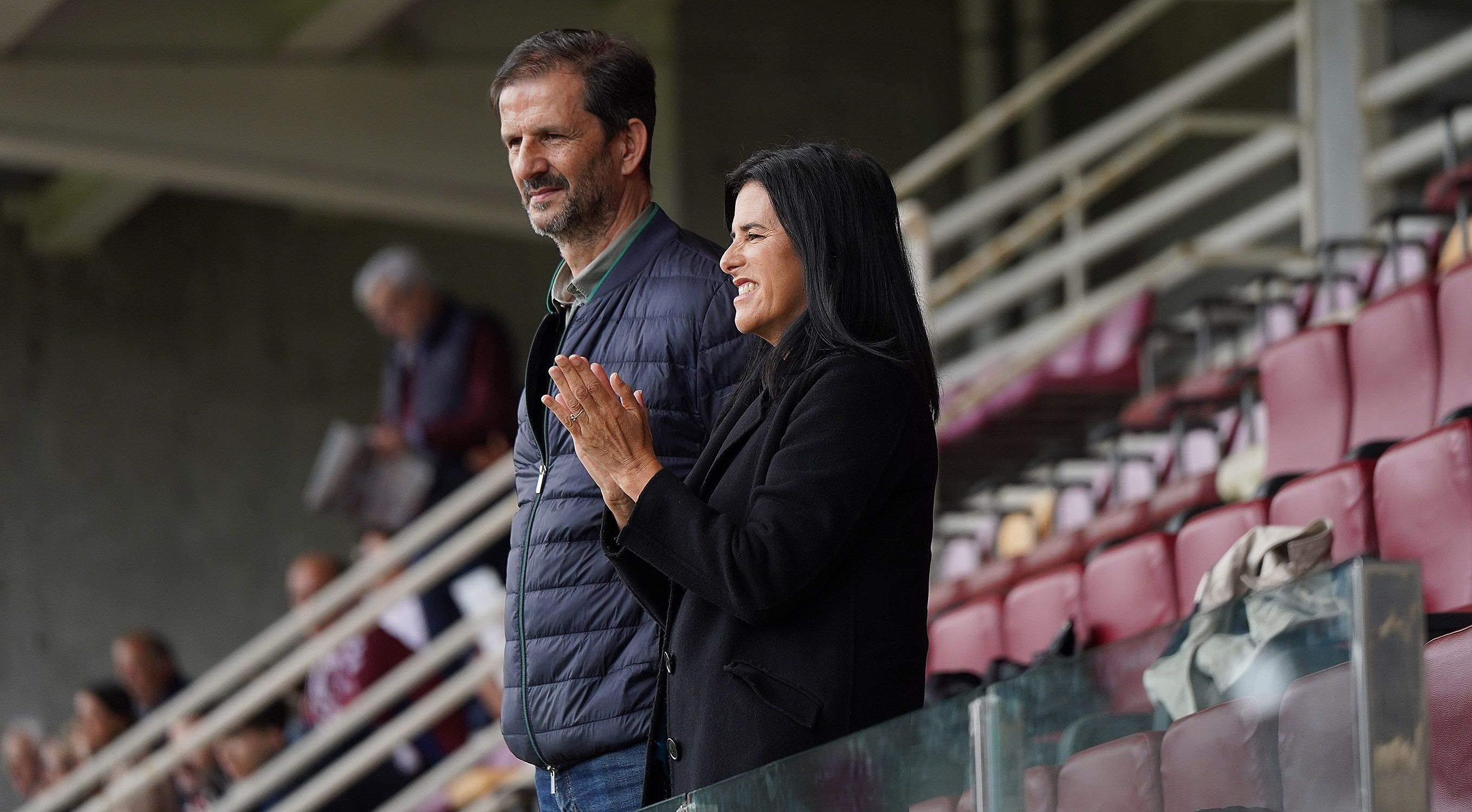 Lupe Murillo, en el partido Pontevedra CF - Real Ávila en Pasarón