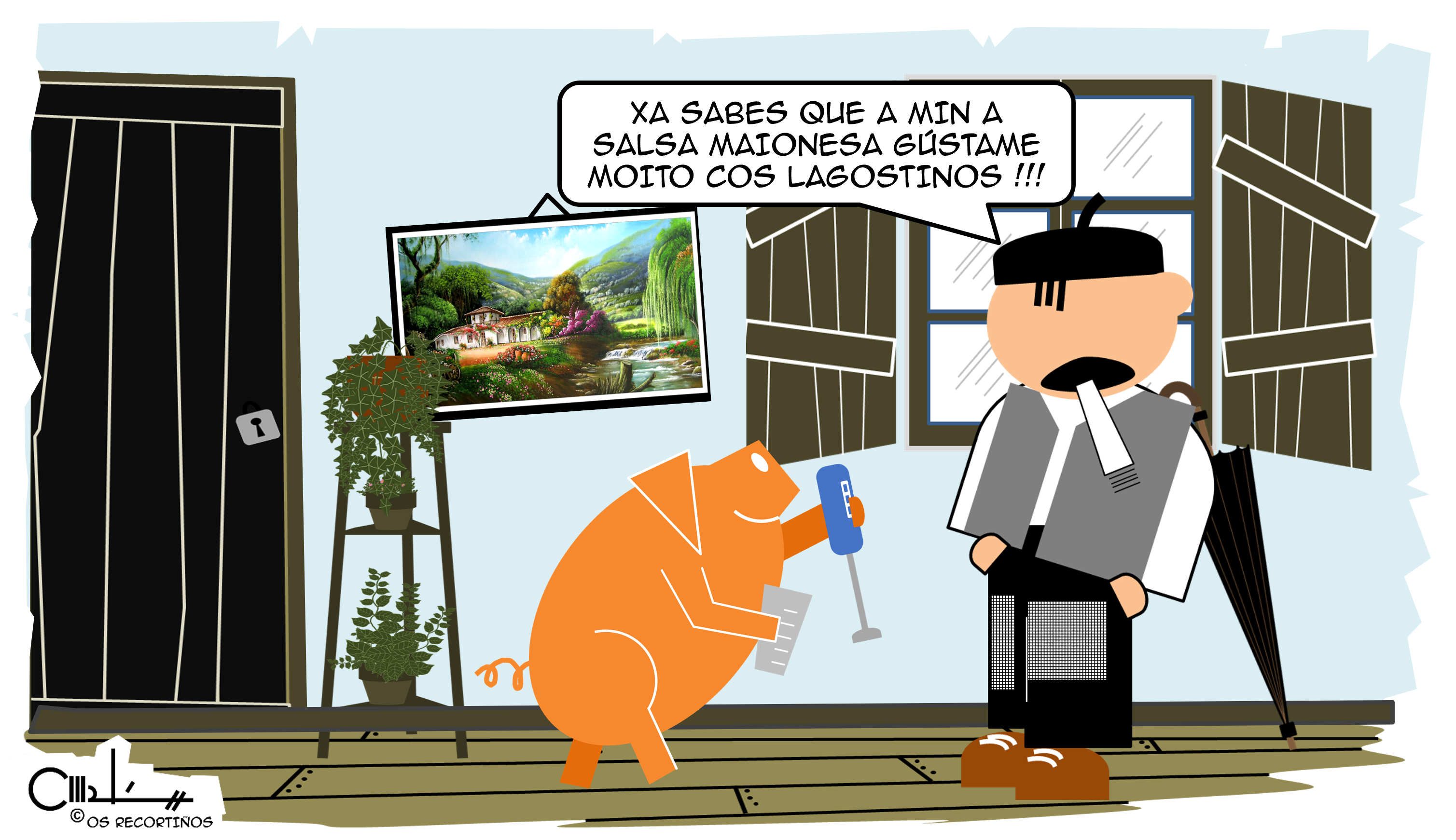 os recortiños LAGOSTINOS CON MAIONESA