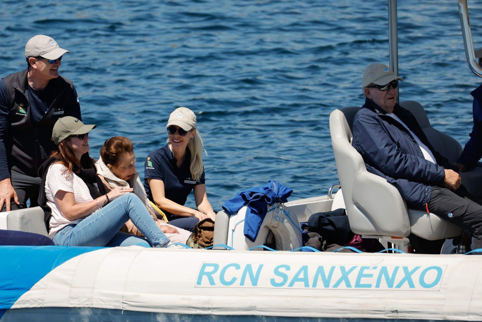 Juan Carlos I navegando en Sanxenxo este venres 16 de maio