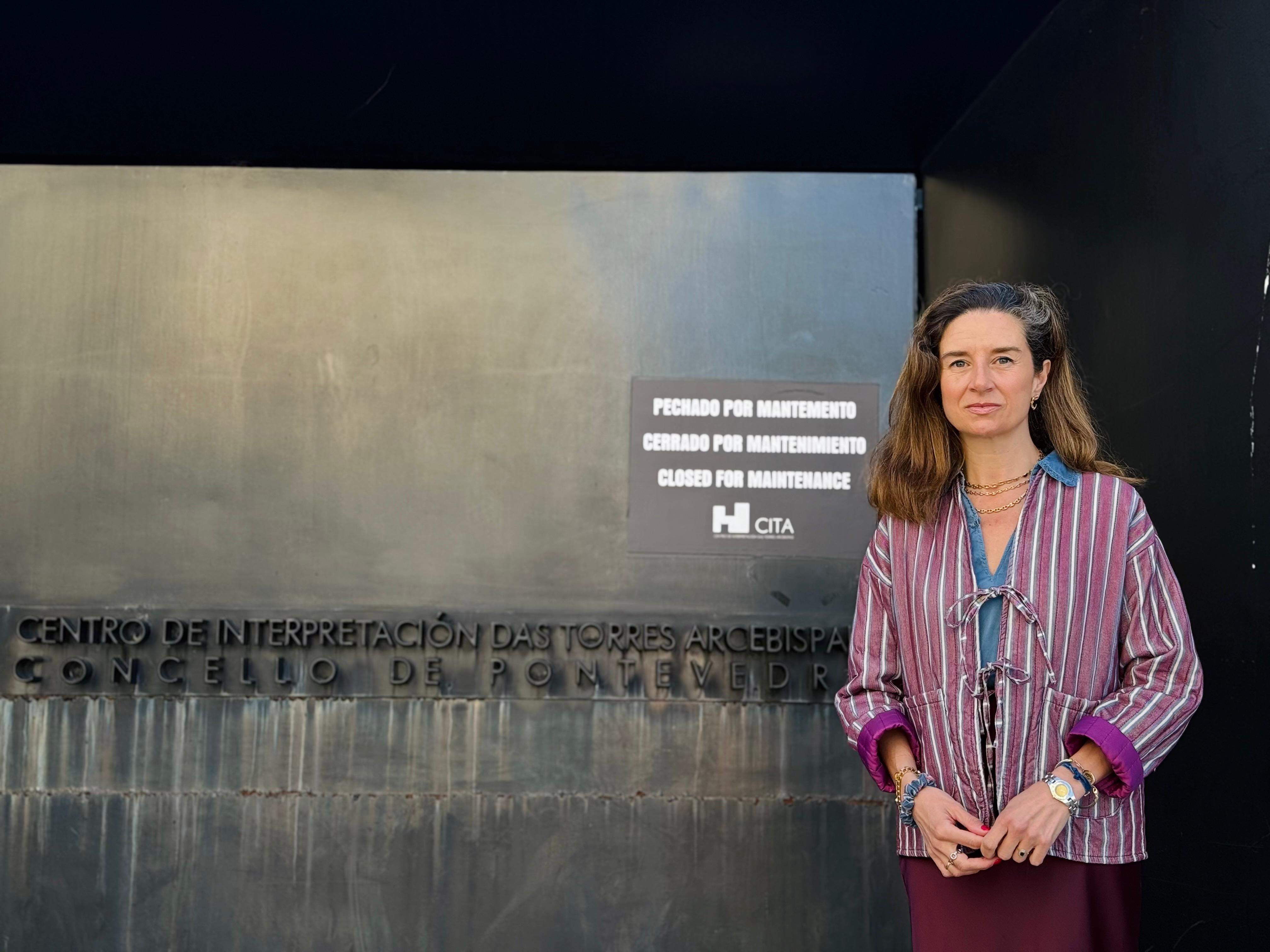 La concejala del PP Silvia Junco frente a la entrada del CITA