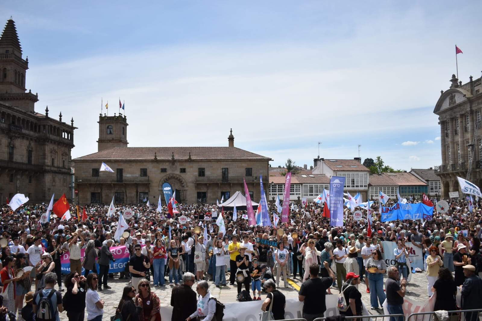 Manifestación de Queremos Galego por las Letras Galegas 2025