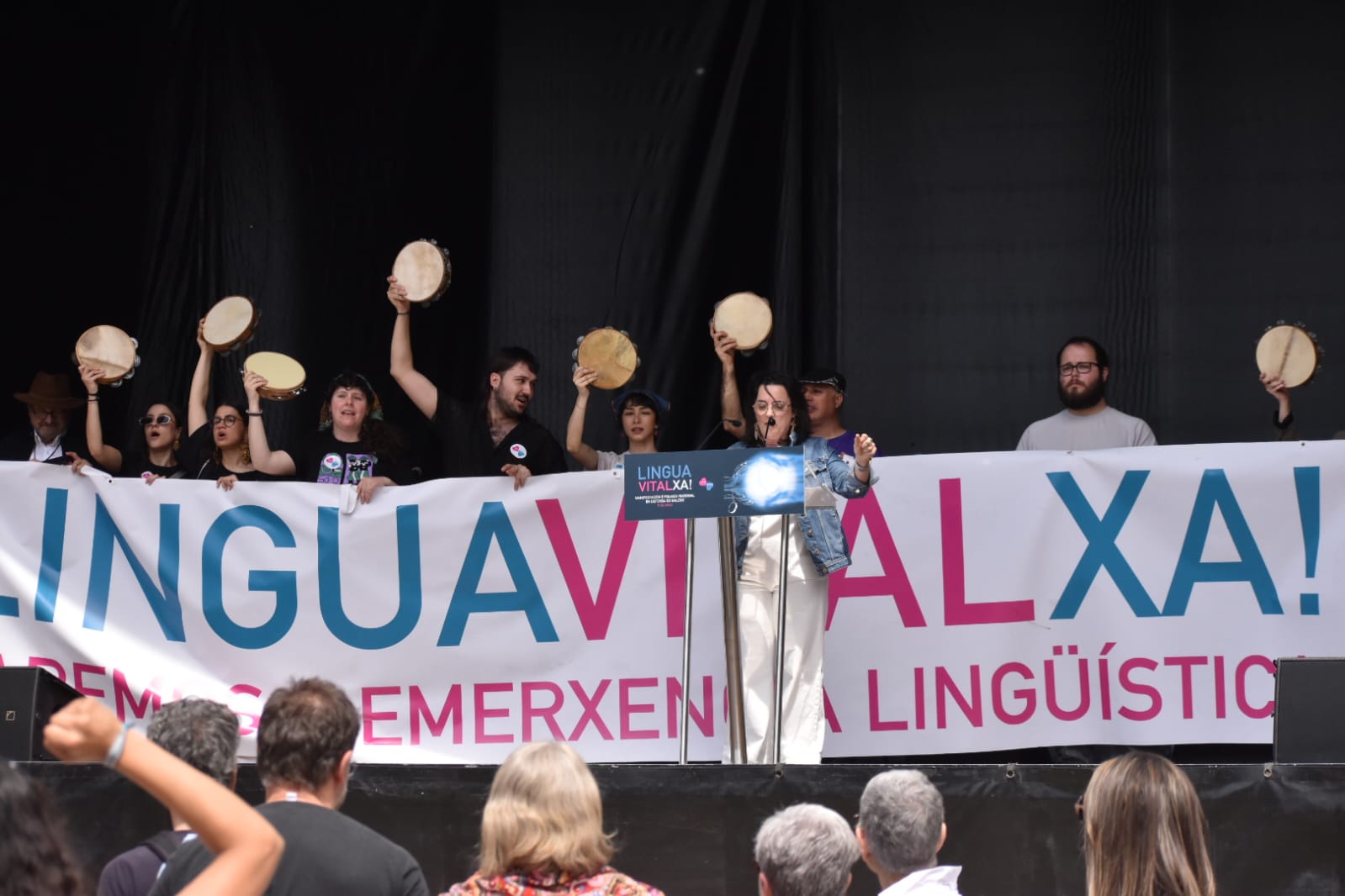 Manifestación de Queremos Galego por las Letras Galegas 2025