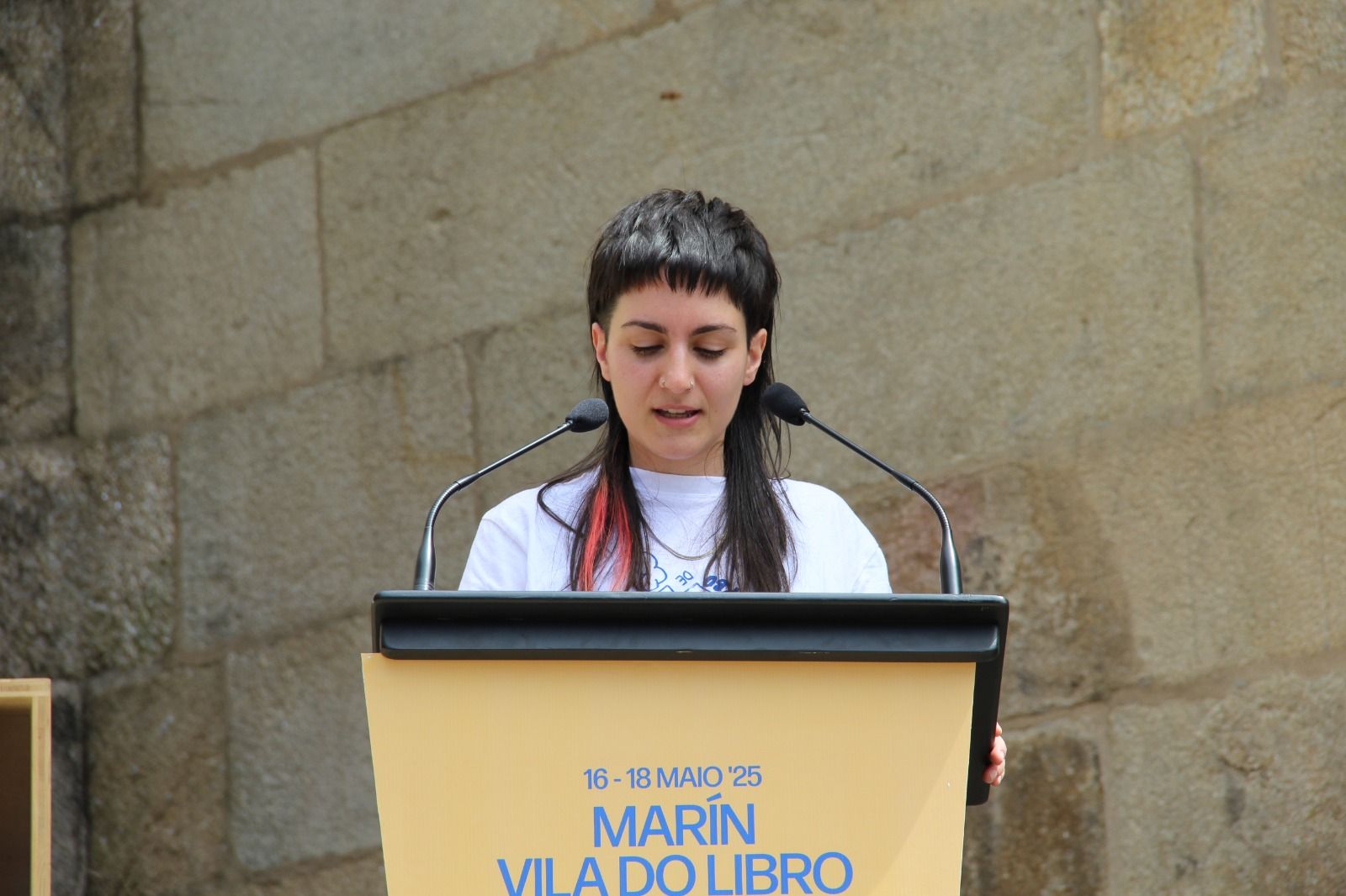 Acto institucional en Marín Vila do Libro por el Día das Letras Galegas