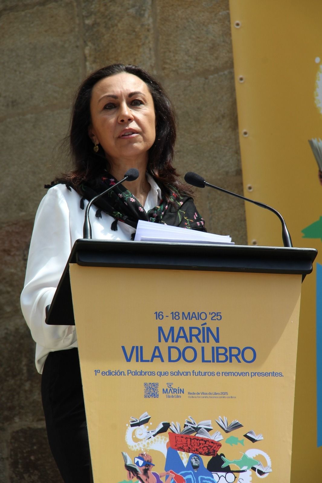 Acto institucional en Marín Vila do Libro por el Día das Letras Galegas