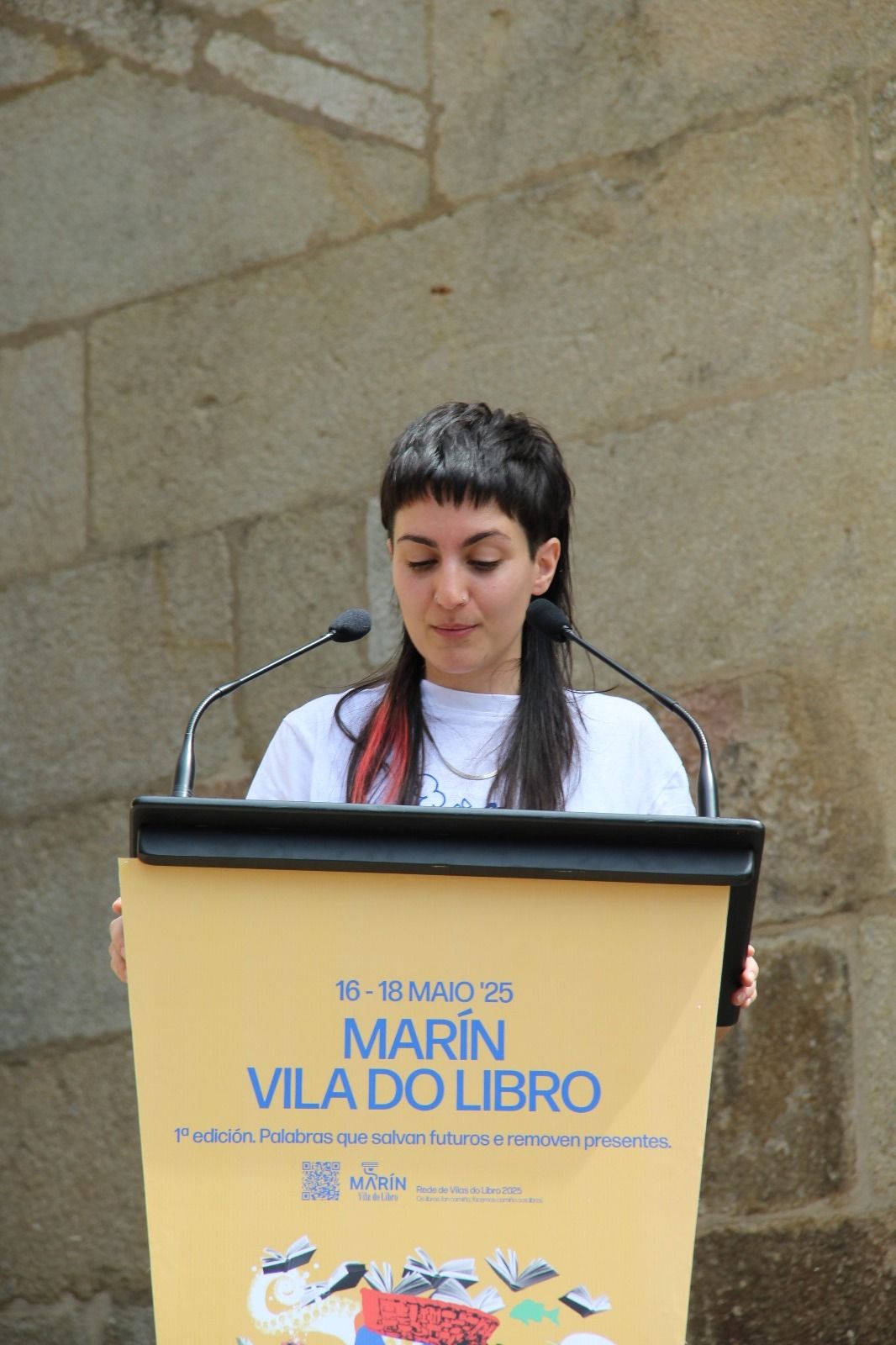 Acto institucional en Marín Vila do Libro por el Día das Letras Galegas