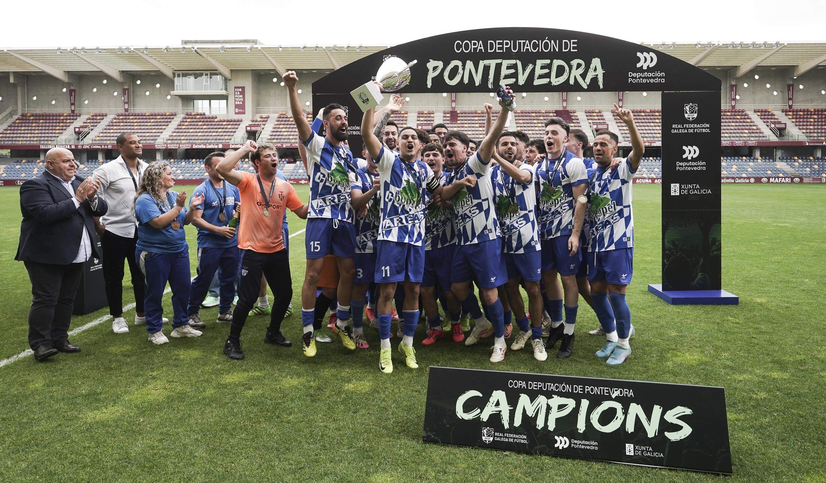 Finais da Copa Deputación de fútbol disputadas en Pasarón