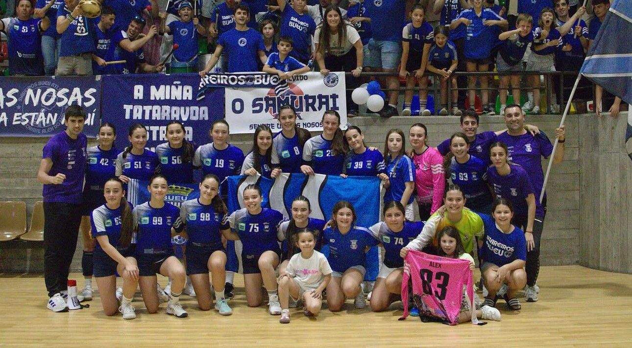 Equipo infantil femenino del Bueu Atlético Balonmán