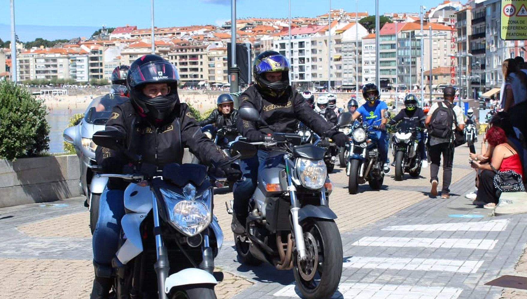 Concentración moteira en Sanxenxo