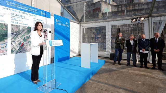Acta de cesión de parcelas para construir 118 vivendas de promoción pública en Pontevedra