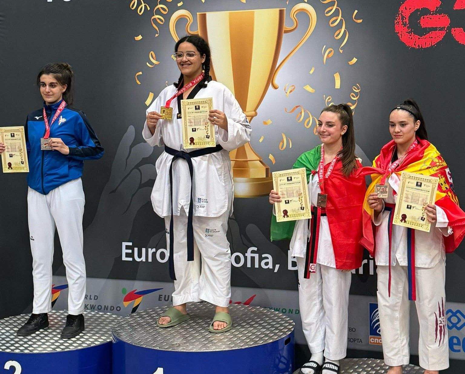 Ángela Balado, en el podio de la President's Cup de Sofía