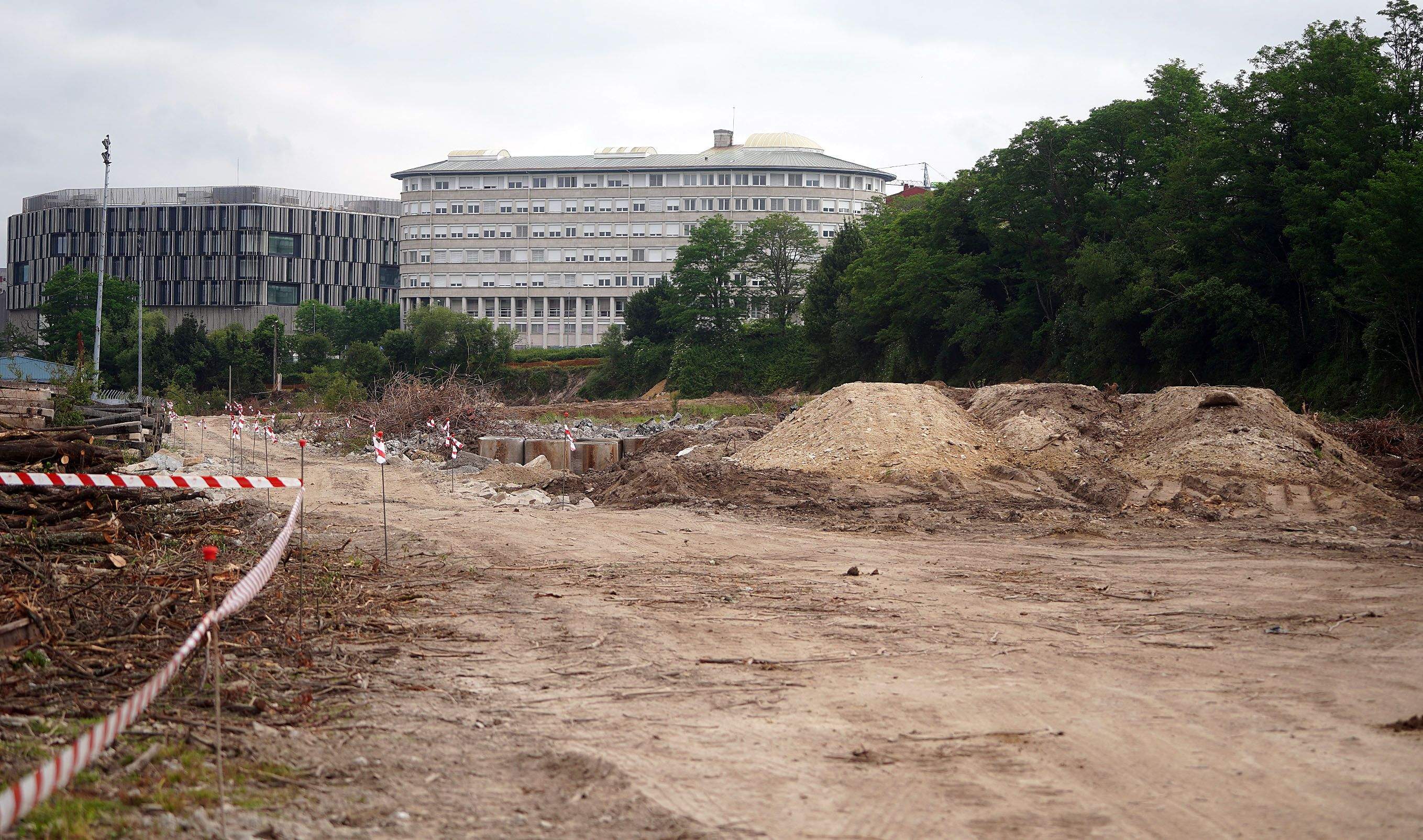 Obras para la creación del Parque da Parda Obras para la creación del Parque da Parda