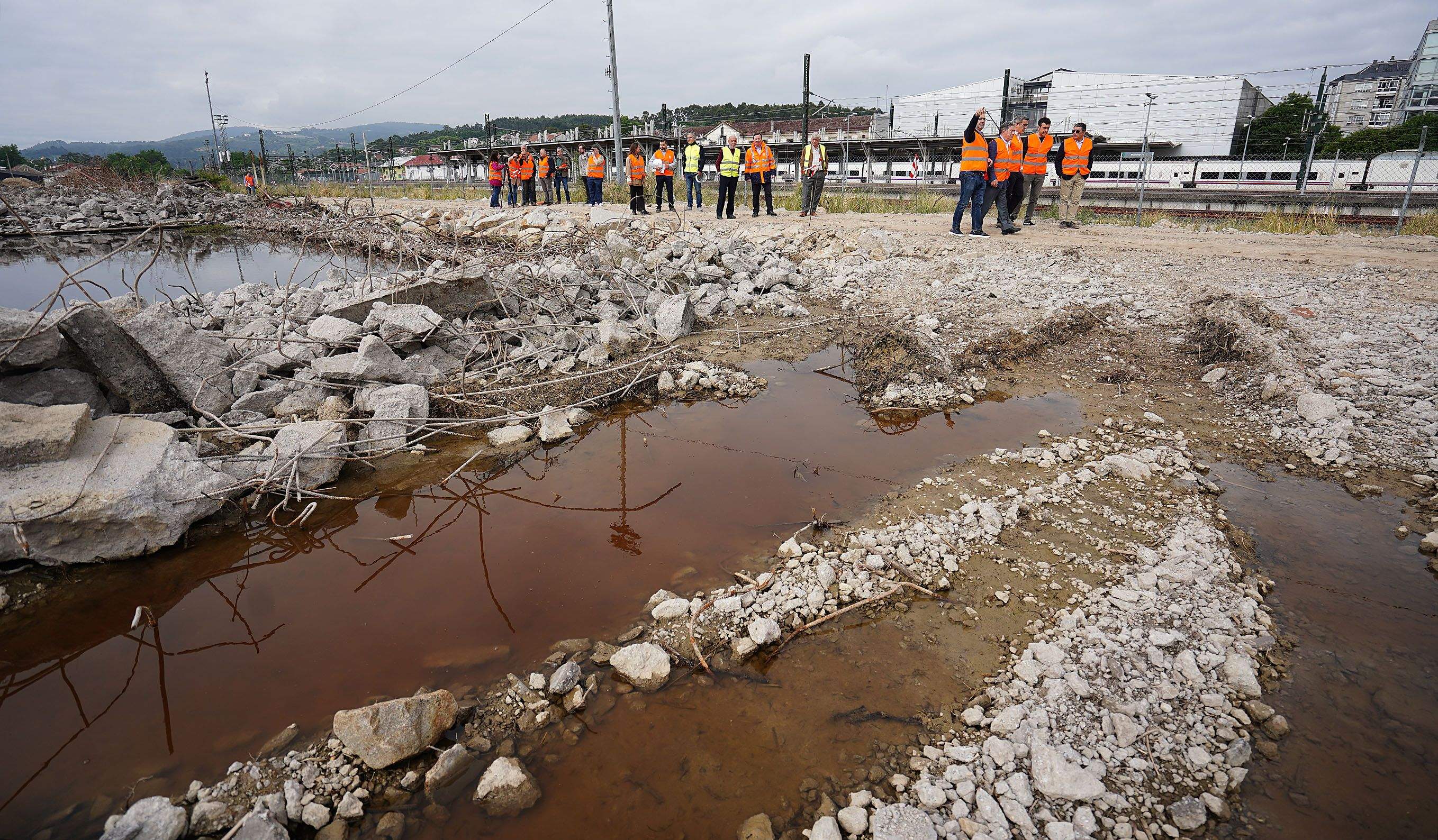 Obras para la creación del Parque da Parda Obras para la creación del Parque da Parda