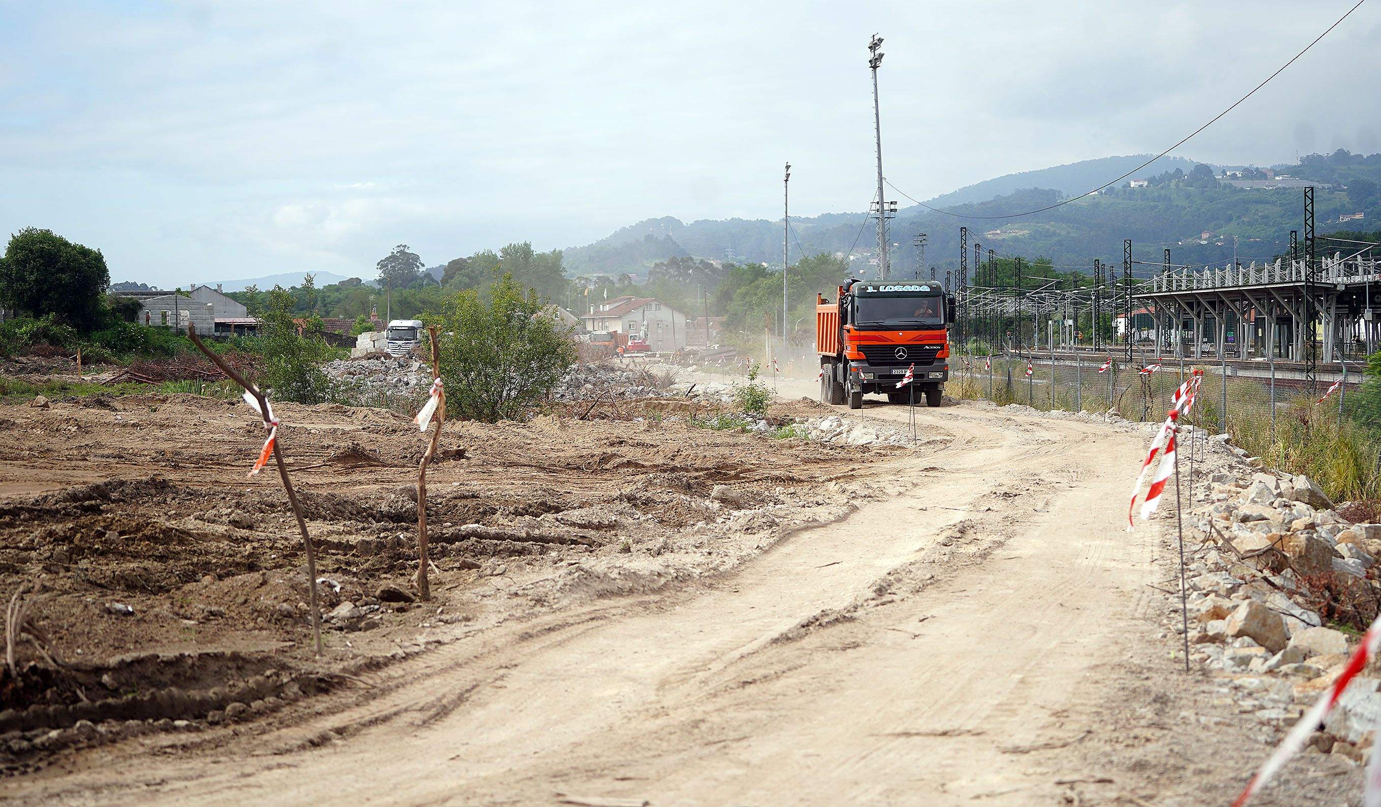 Obras para la creación del Parque da Parda Obras para la creación del Parque da Parda