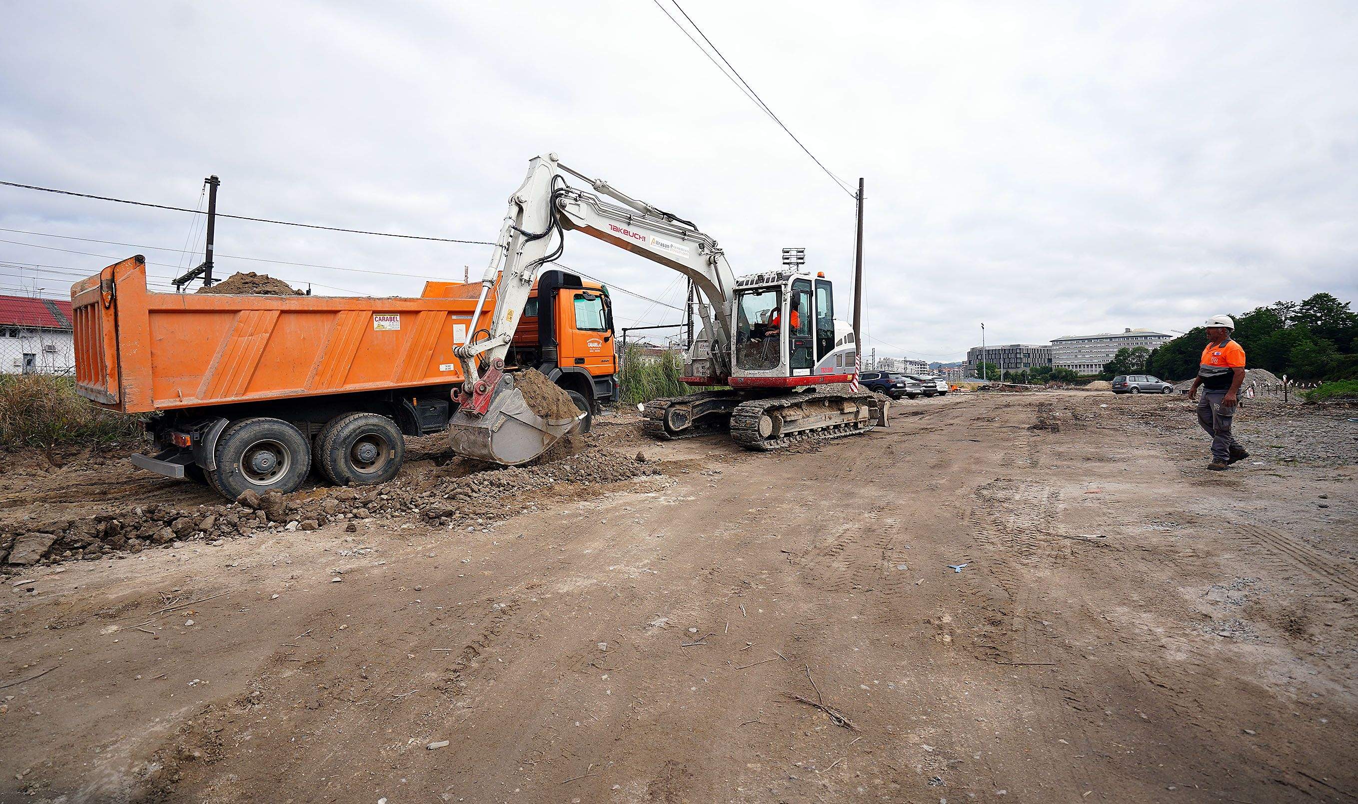 Obras para la creación del Parque da Parda Obras para la creación del Parque da Parda