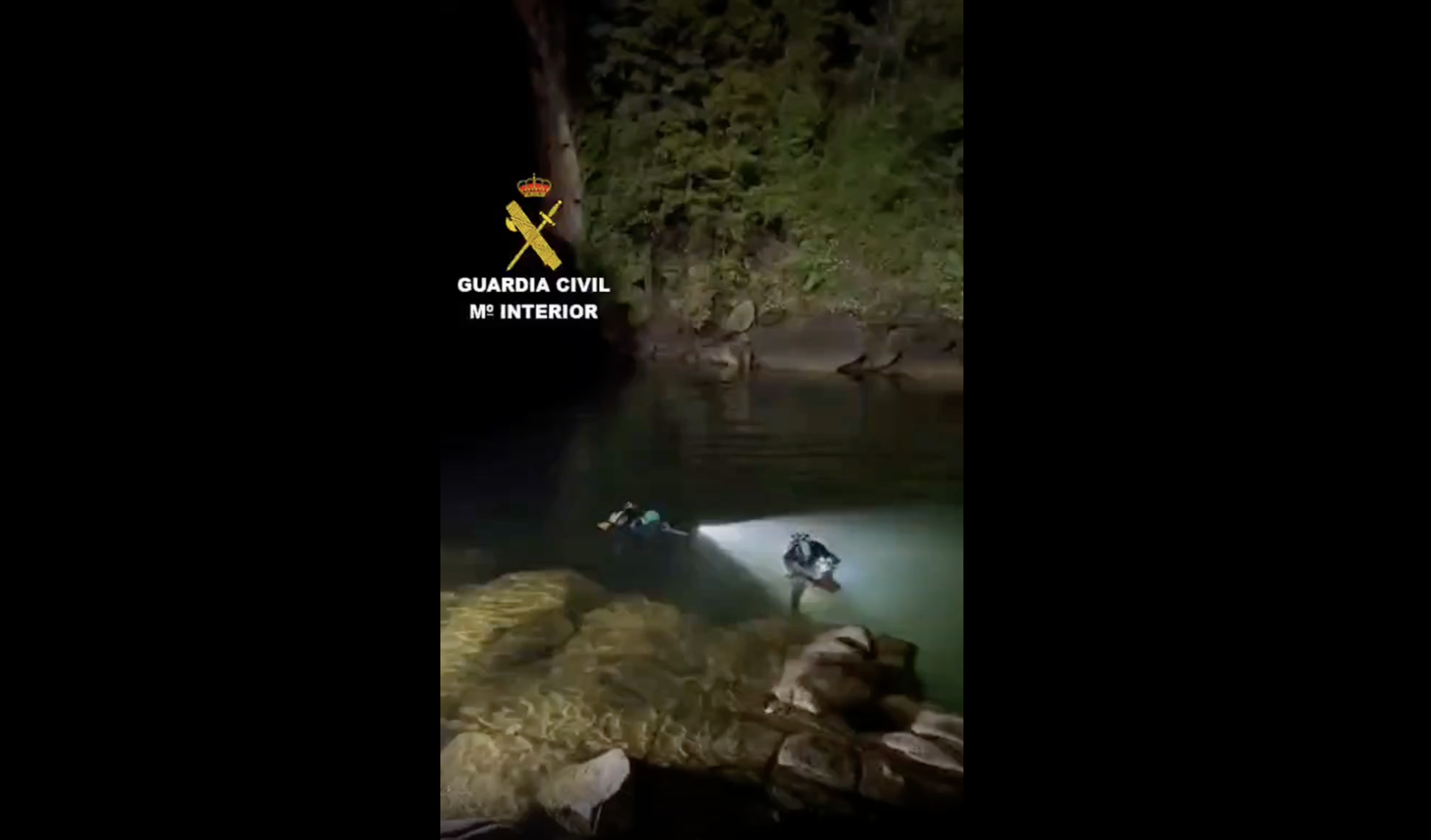 Operativo de procura dun mozo desaparecido no río Verdugo