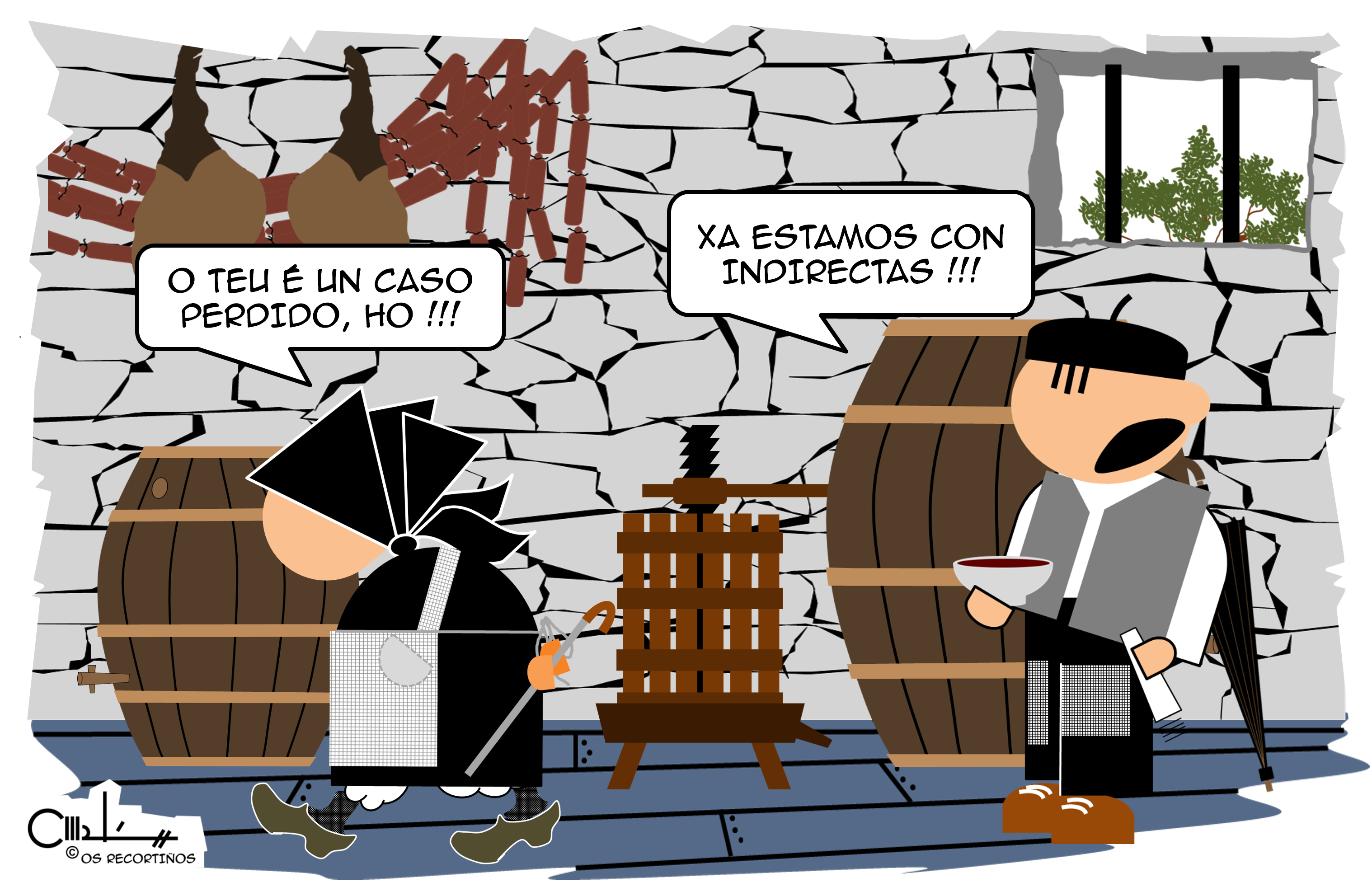 os recortiños ANDAR CON INDIRECTAS