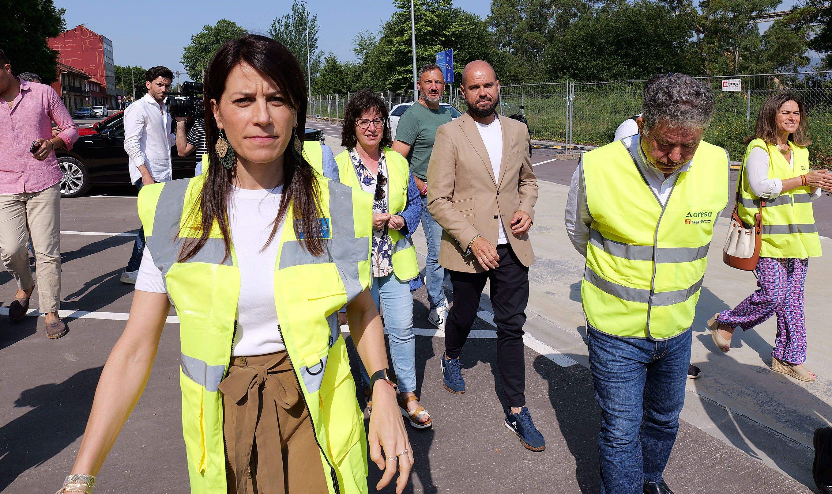 Visita de la conselleira a las obras de la senda entre Mollavao y Os Praceres