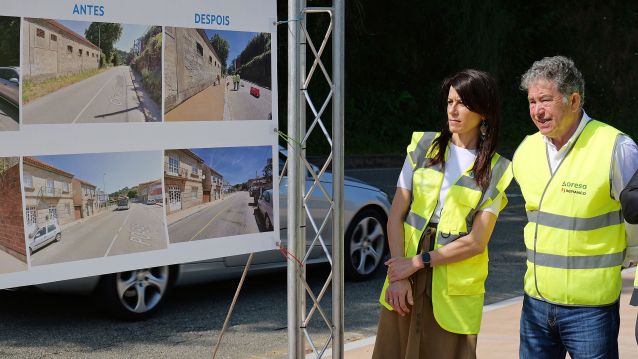 Visita de la conselleira a las obras de la senda entre Mollavao y Os Praceres