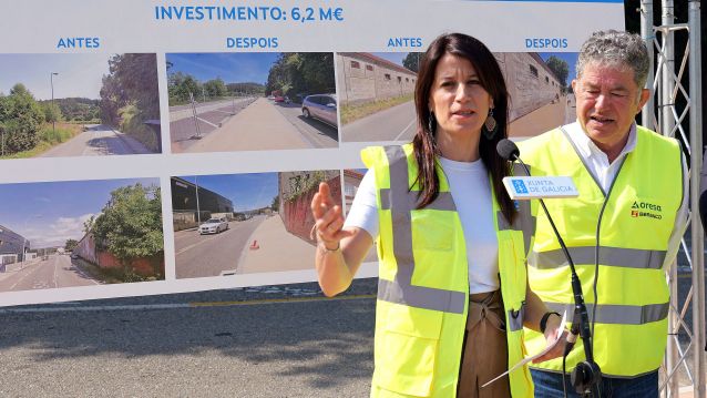 Visita de la conselleira a las obras de la senda entre Mollavao y Os Praceres