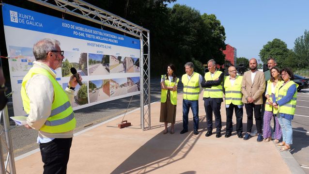 Visita de la conselleira a las obras de la senda entre Mollavao y Os Praceres