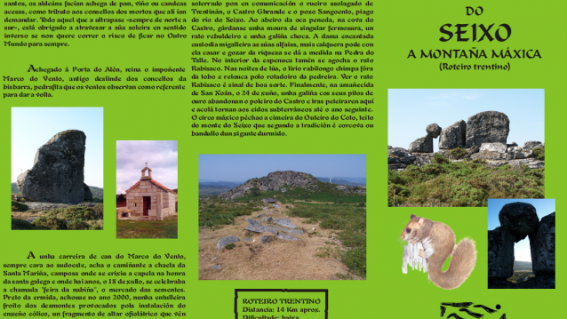 Tríptico do Roteiro da Montaña Máxica (ano 2006). Tríptico do Roteiro da Montaña Máxica (ano 2006).
